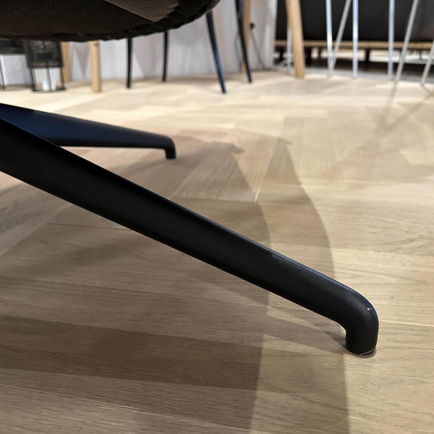 Leolux - Drehsessel Lanah Leder 20621 Negev 210 Nervio Schwarz Fuß Metall 450224 Epoxy Granite Schwarz - 6