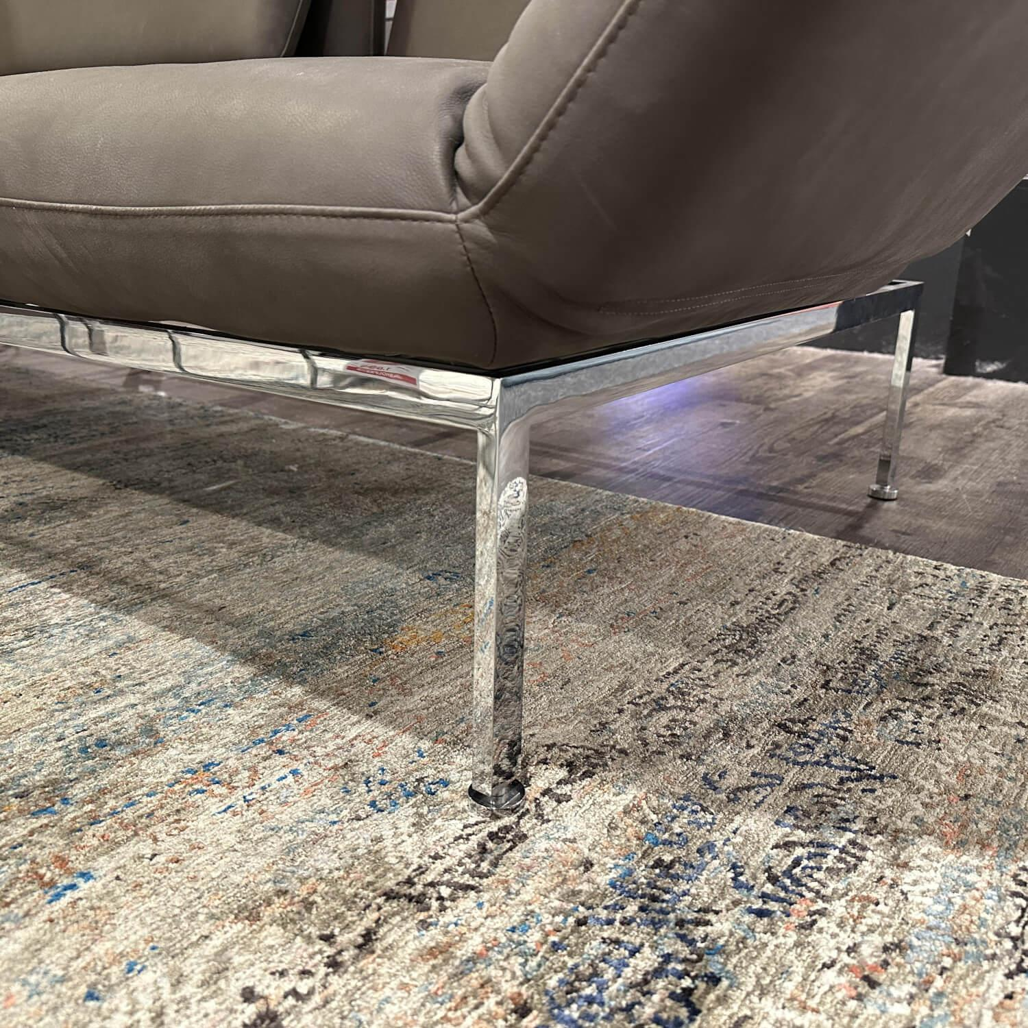 Brühl - Ecksofa Roro 3 Leder Anilin Taron Braun Inklusive Drehsitze und Kissen Ohne Couchtisch - 4