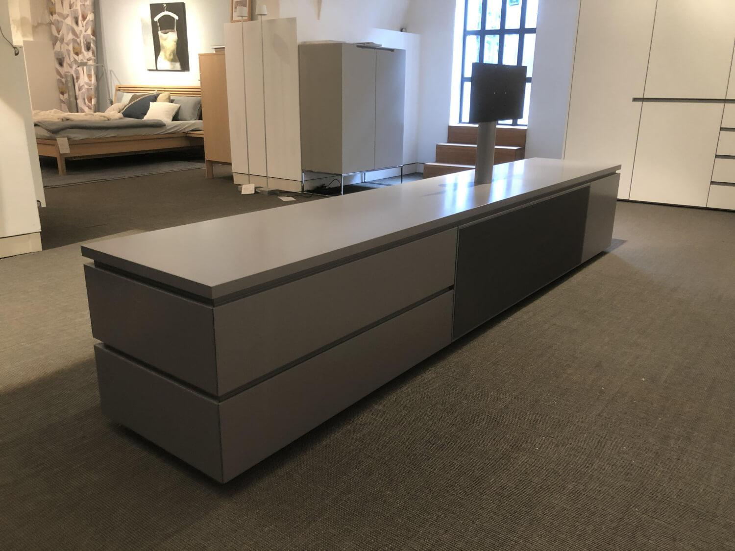 Interlübke - Sideboard Cube Gap Lack Nebel Grau Mit Innenauszug Und Kabelmanagement - 8