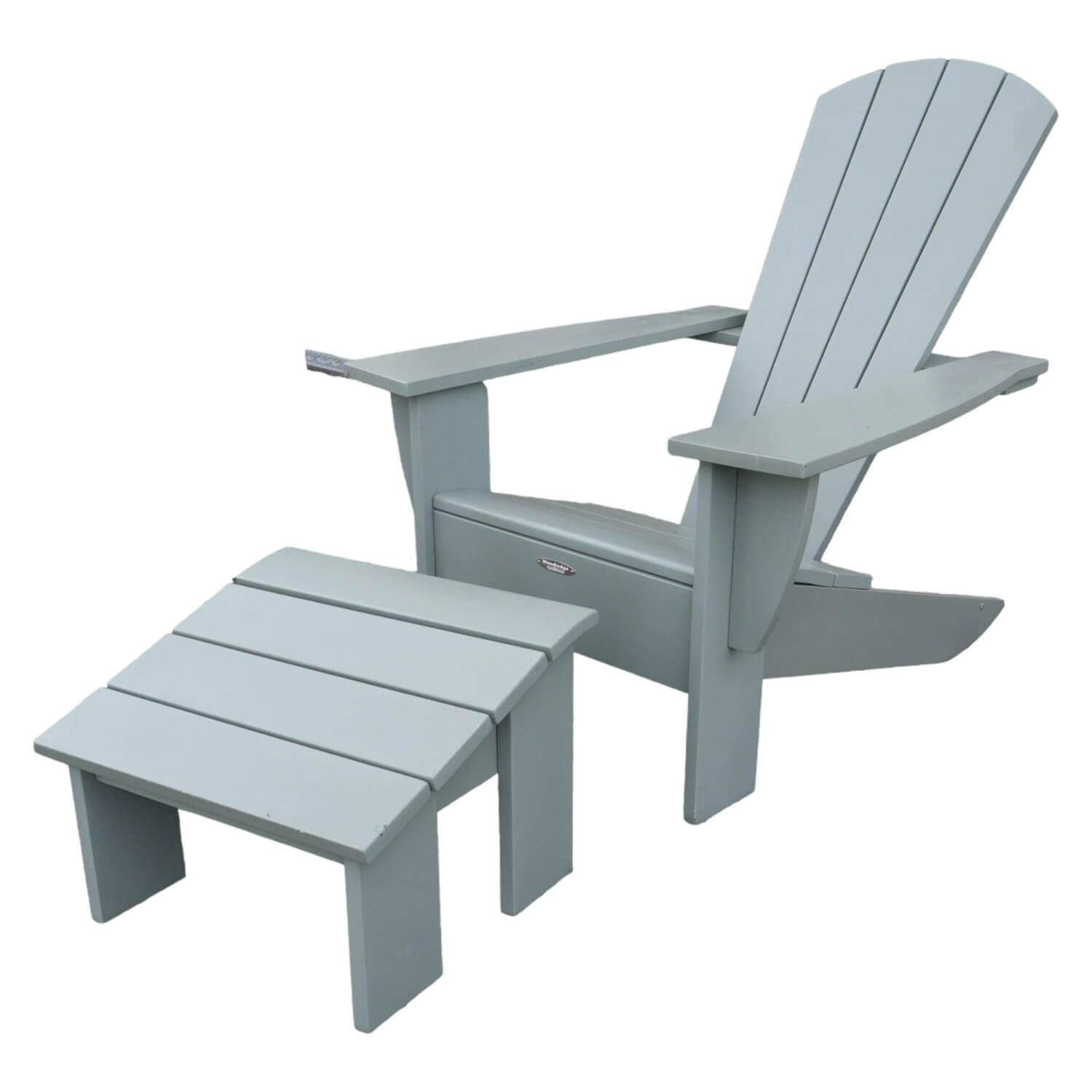 Liege Deck Chair New England Massivholz Mit Hocker In Salbeigrün