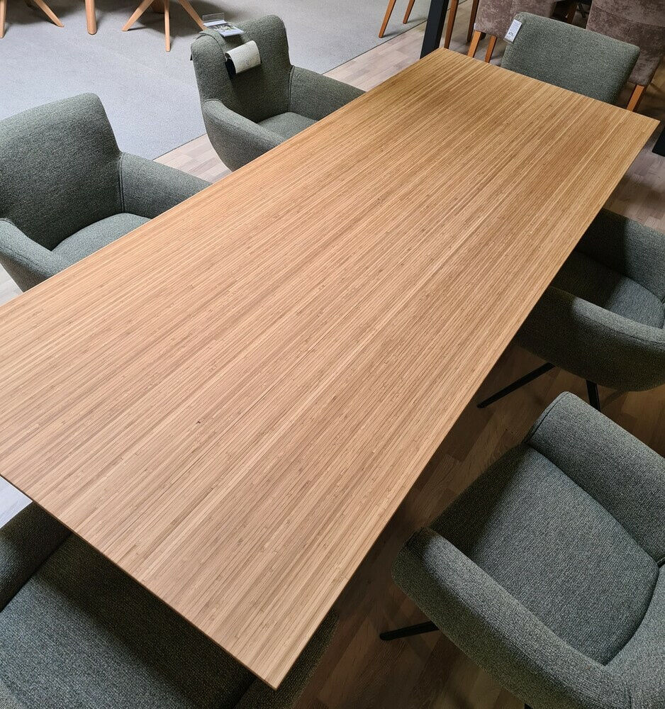 Nouvion - Esstisch Phoenix Bambus Farbe Eiche Bianco Geölt Gestell Metall Schwarz Pulverbeschichtet - 2