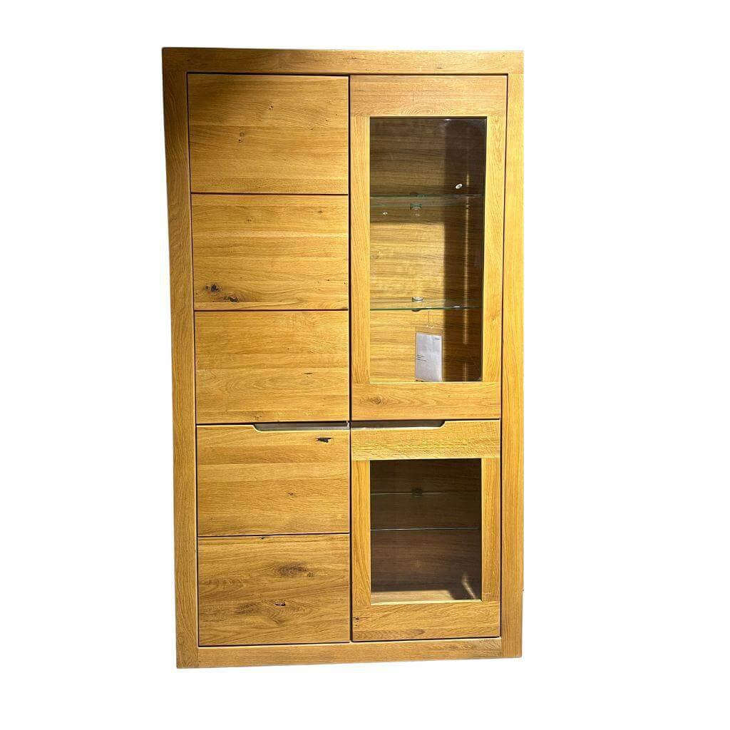 Infantil - Vitrine Irun 4-türig Wildeiche Massiv Geölt - 1