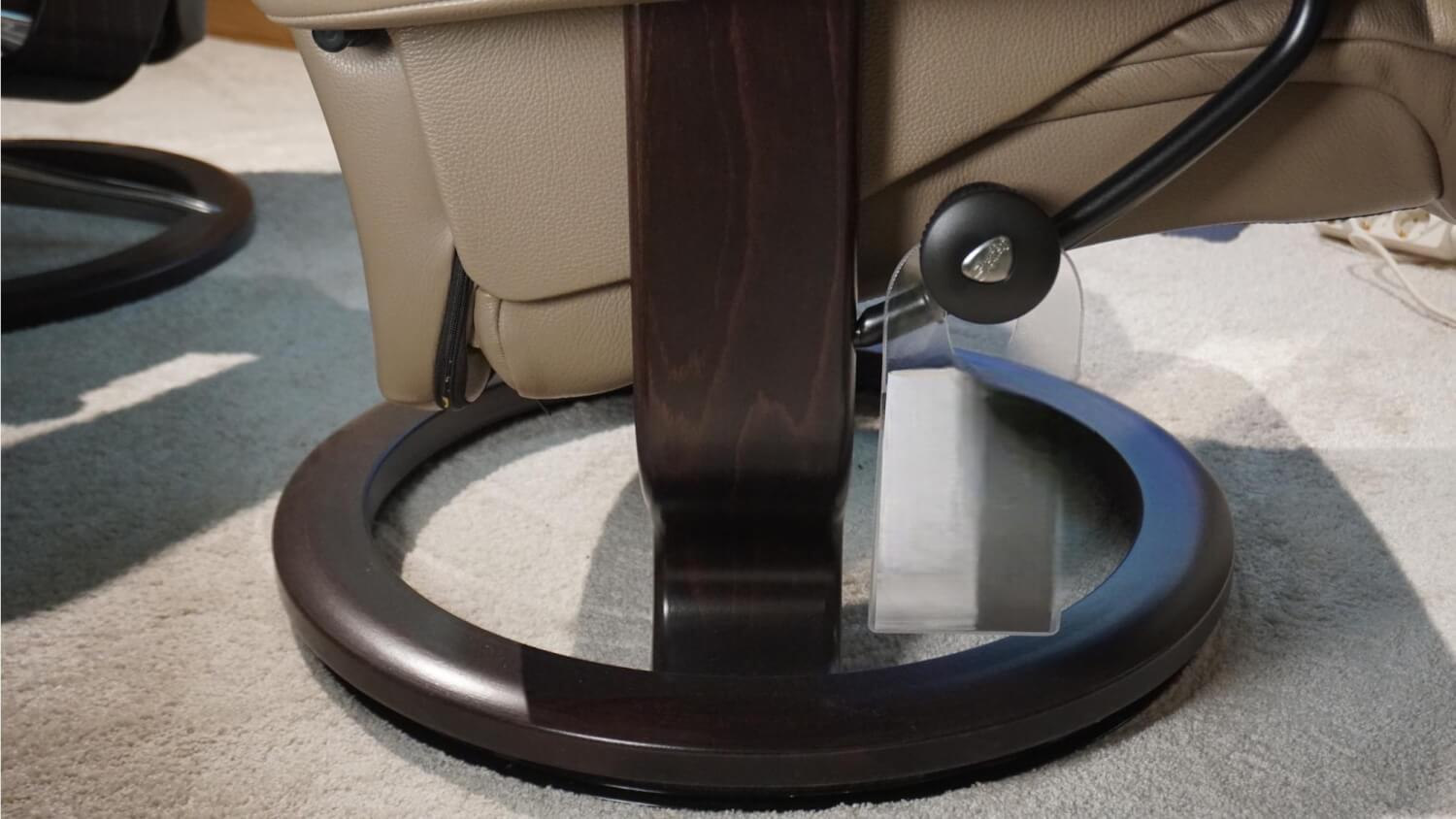 Stressless - Sessel View M Leder Batick Mole Braun Gestell Classic Wenge Gebeizt Inklusive Hocker - 9