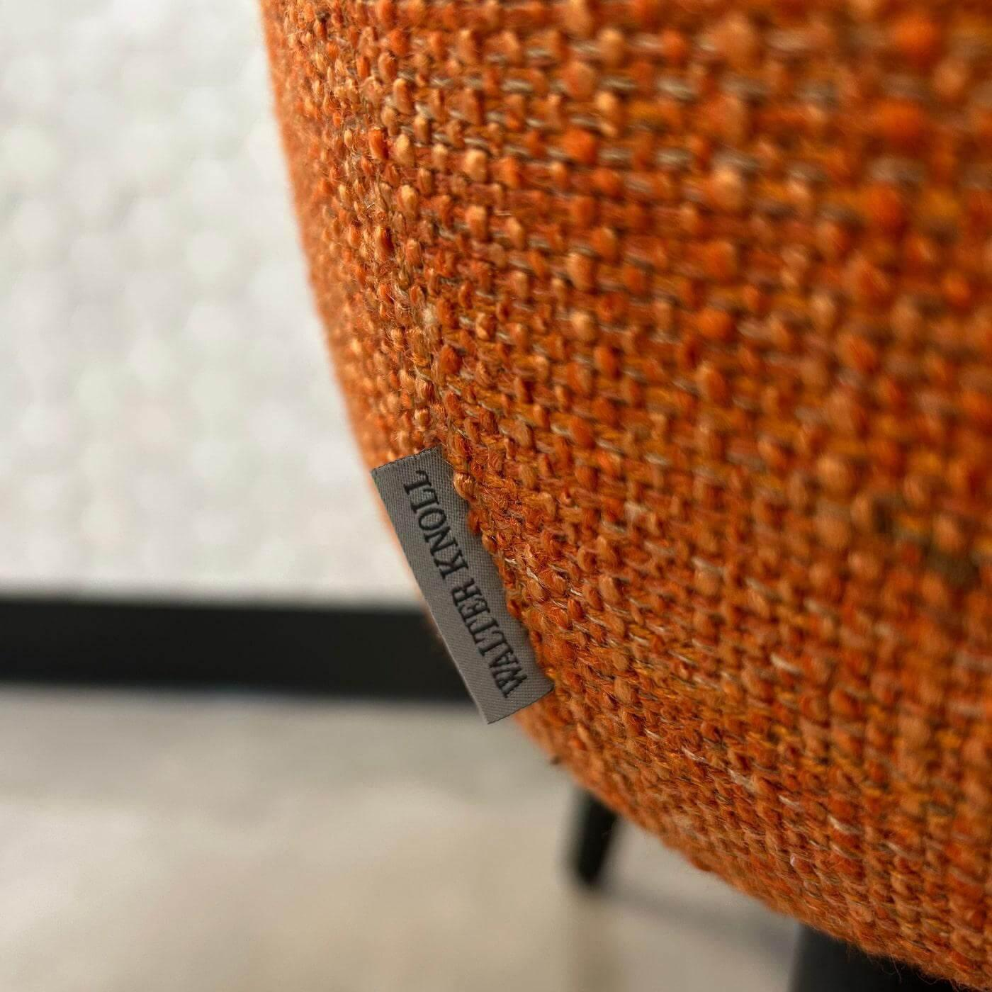 Walter Knoll - Sessel 375 10 Stoff Lucia 7687 Orange Gestell Massivholz Eiche Schwarz Geflammt Geölt - 6