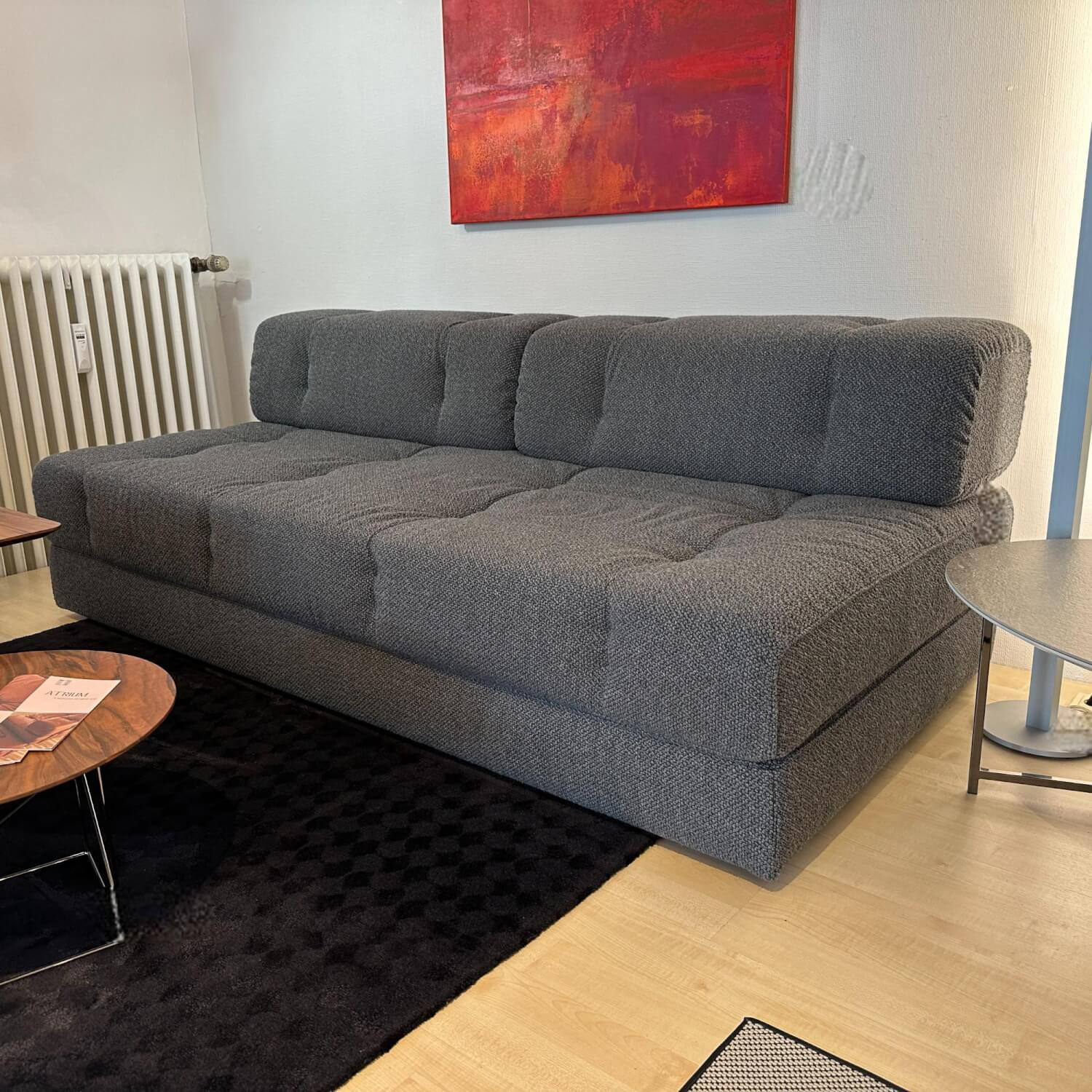 Wittmann - Sofa Atrium Stoff Spellbound Silver Mist 093 Grau Füße Schwarz Mit Schlaffunktion - 5