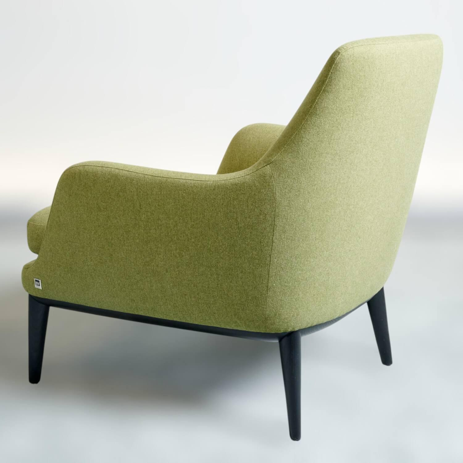 Bielefelder Werkstätten - Sessel Grace Stoff Lewis BW1739 434 Grün Gestell Esche Schwarz - 6