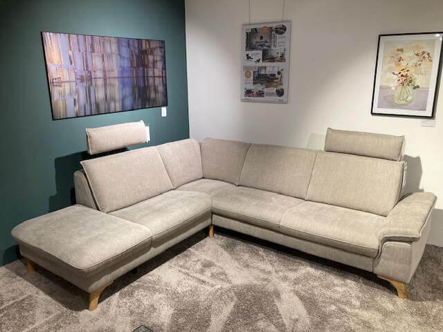 Natura - Ecksofa Tulsa KS Stoff 20 Longlife Easy Desert Beige mit 2 Kopfstützen - 7