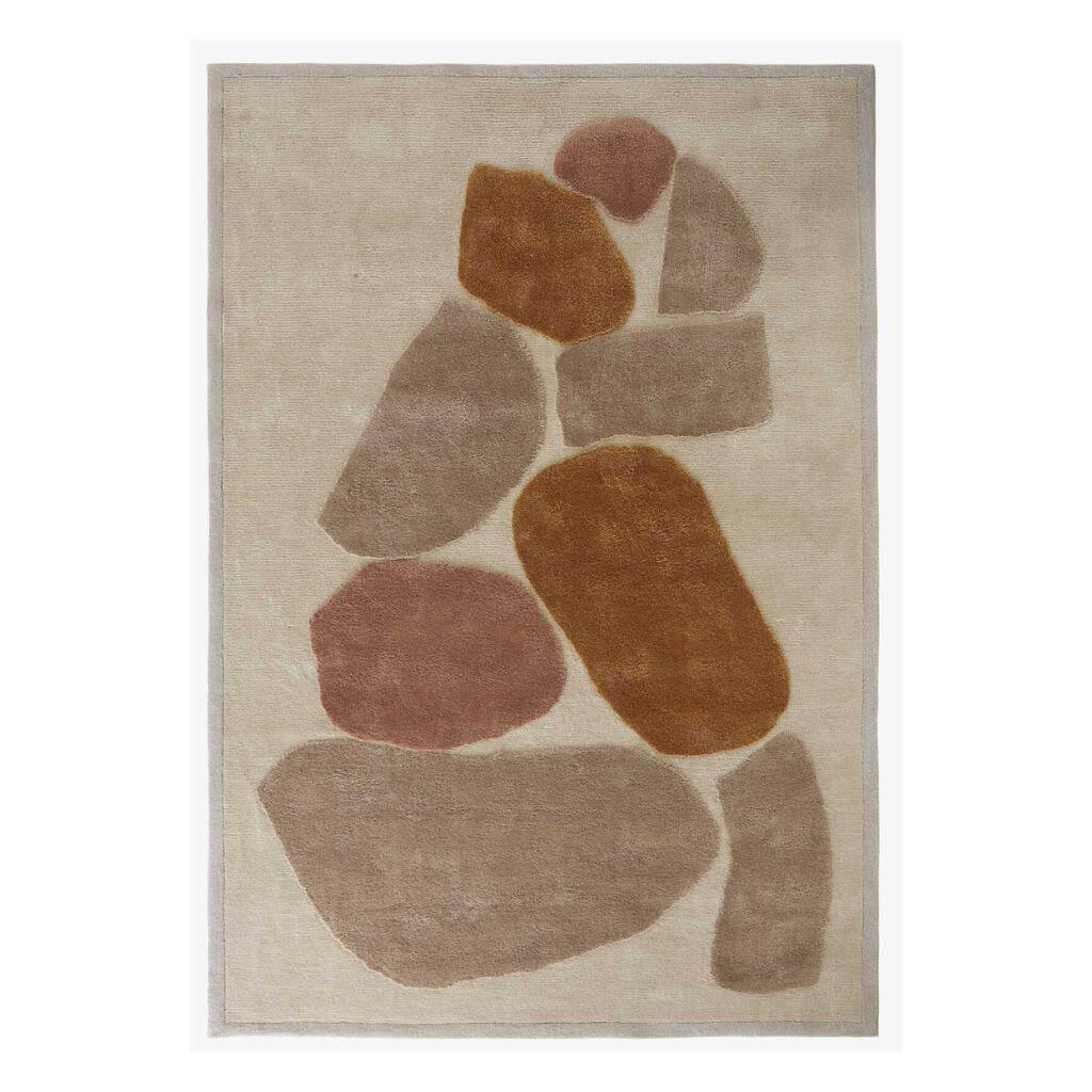 Ligne Roset - Teppich 200x300 Pukka Grau Gelb Rosa Handgetuftet - 1