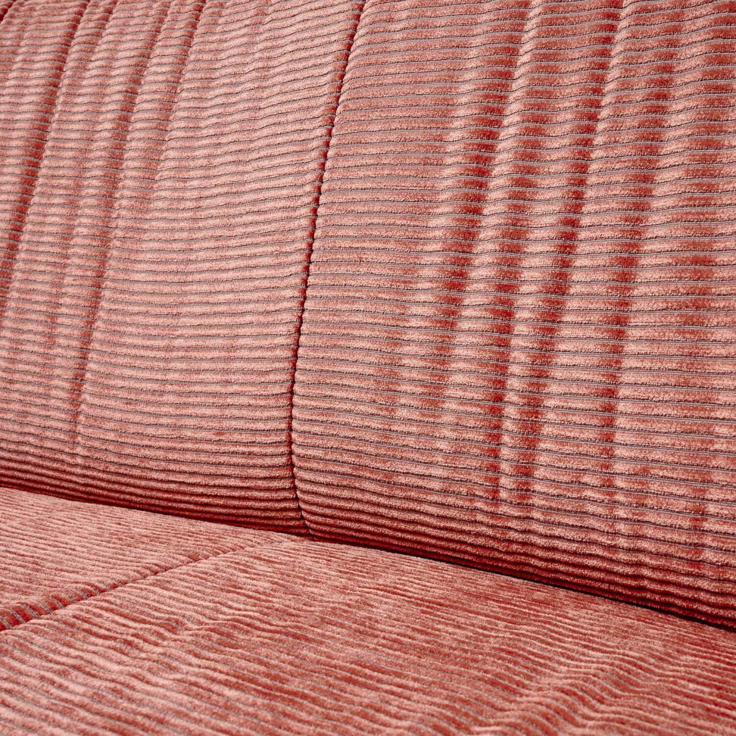 Bielefelder Werkstätten - Sofa Polo Cocktail Stoff JAB Silas 1030 064 Rosa Gestell Esche Schwarz Gebeizt Mit Hocker - 6