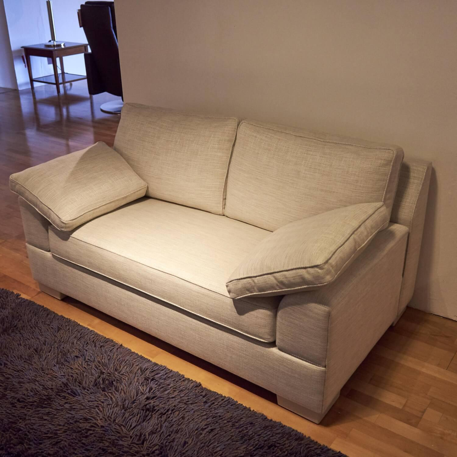 Bielefelder Werkstätten - 2er Set Sofa Bella Vista Stoff Perl 1597-171 Füße Passend Lackiert - 6
