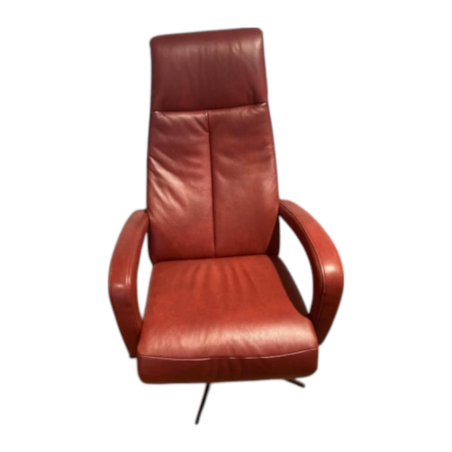 Activineo - Sessel Boss Leder L30 WL Rouge Rot Gestell Metall Schwarz - 1