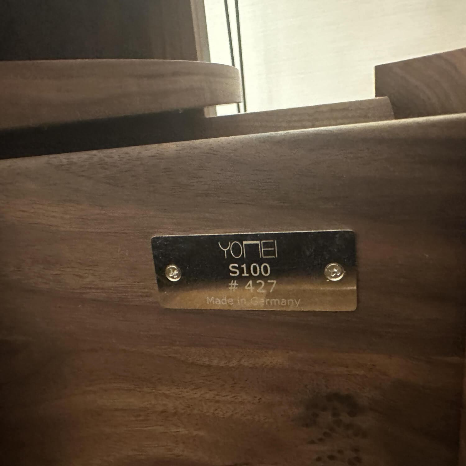 YOMEI - Nachtkonsole S100 Korpus Leder Taupe Beige Front Und Schublade Nussbaum - 4
