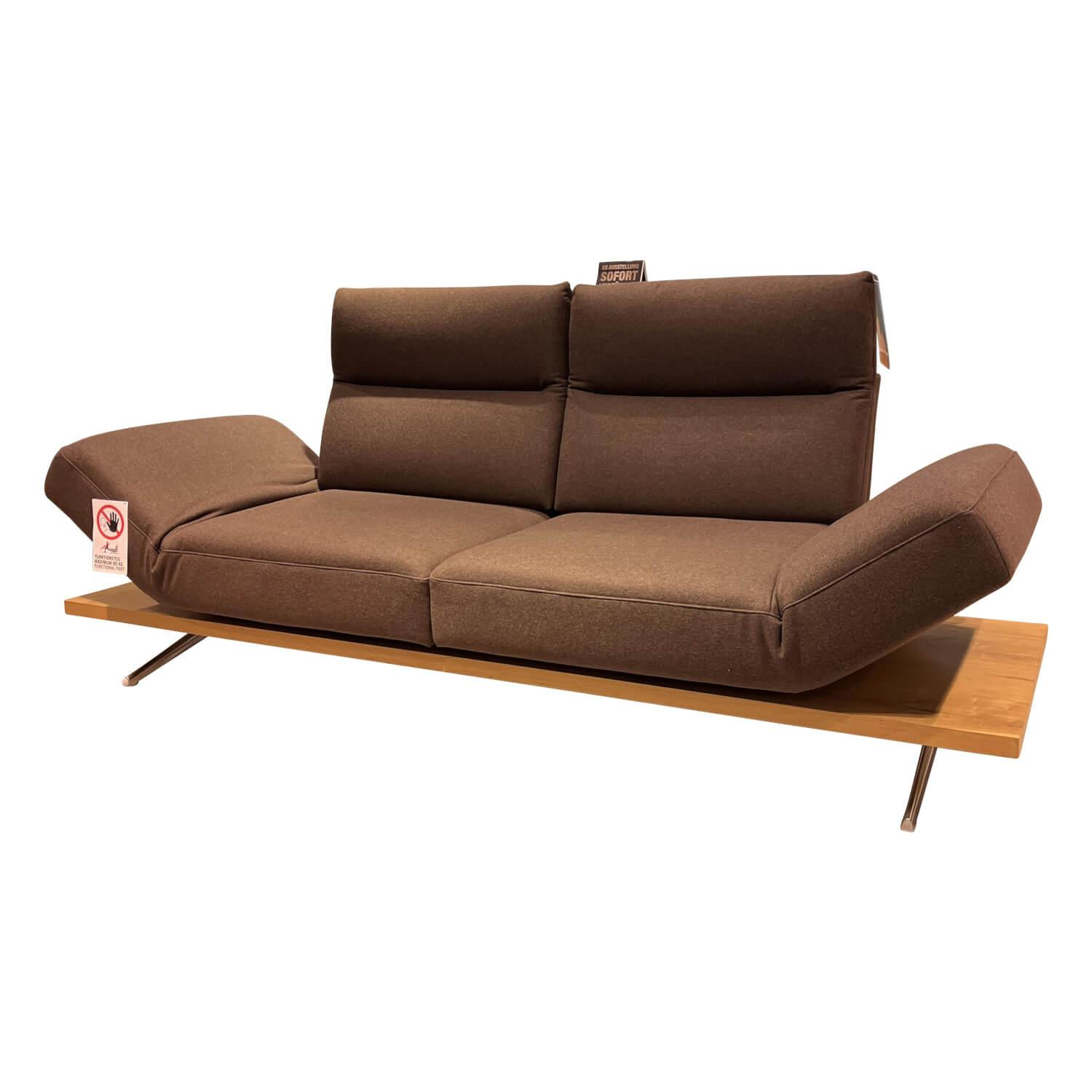 Koinor - Sofa 2,5-Sitzig DSIGN Asetto 2604 R Stoff 16 Loden 89 Alu Schwertkufe Poliert - 1