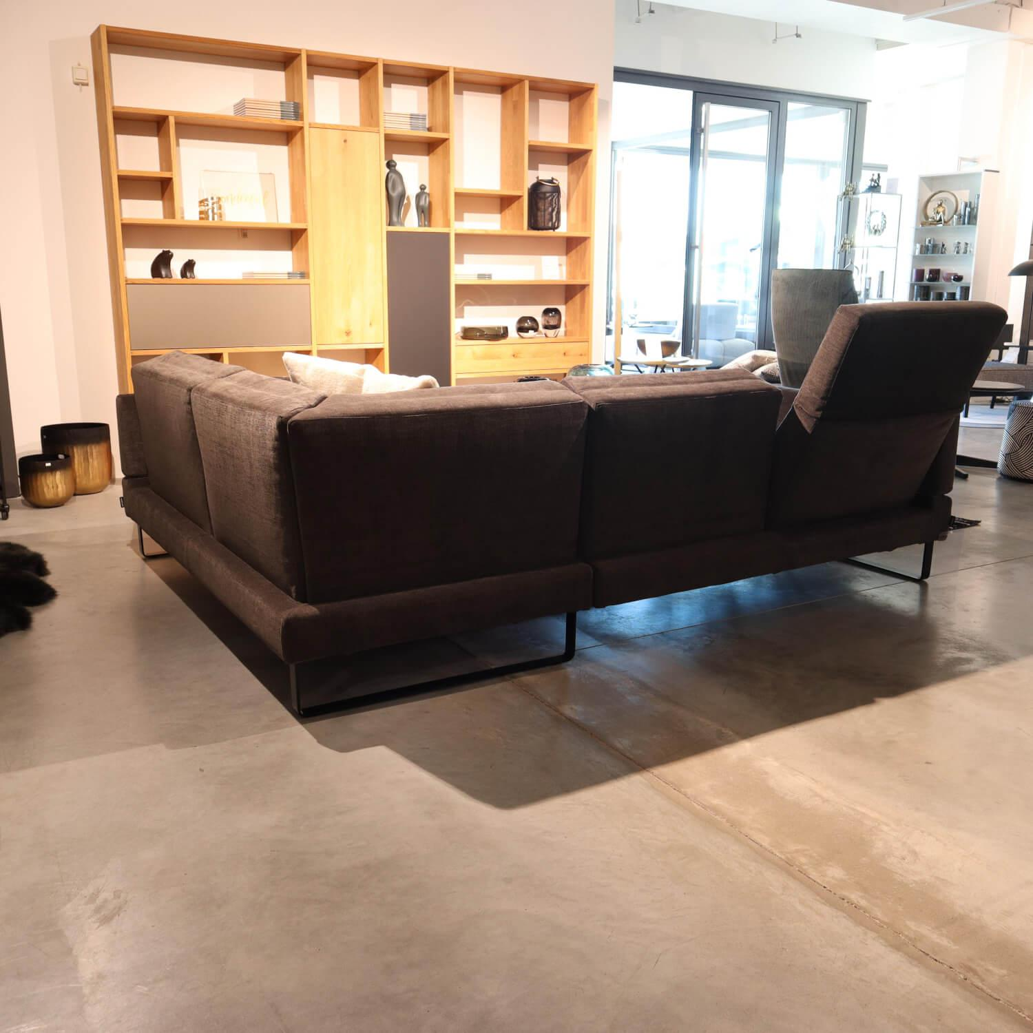 Brühl - Ecksofa Tomo Soft Stoff 2810 0097 Anthrazit Kufe Schmal Schwarz Weicher Sitzkomfort - 5