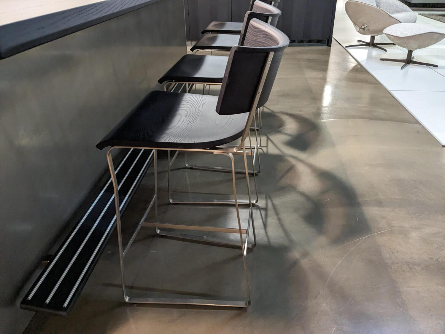 Arclinea - 4er-Set Barhocker Olimpia Sitz Eiche Grau - 9