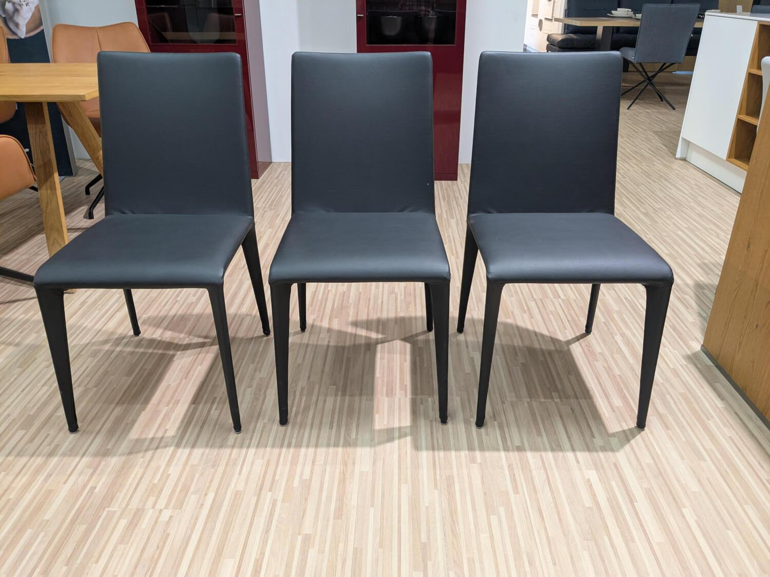 Bonaldo - 6er-Set Stuhl Filly Up Kunstleder Schwarz - 4