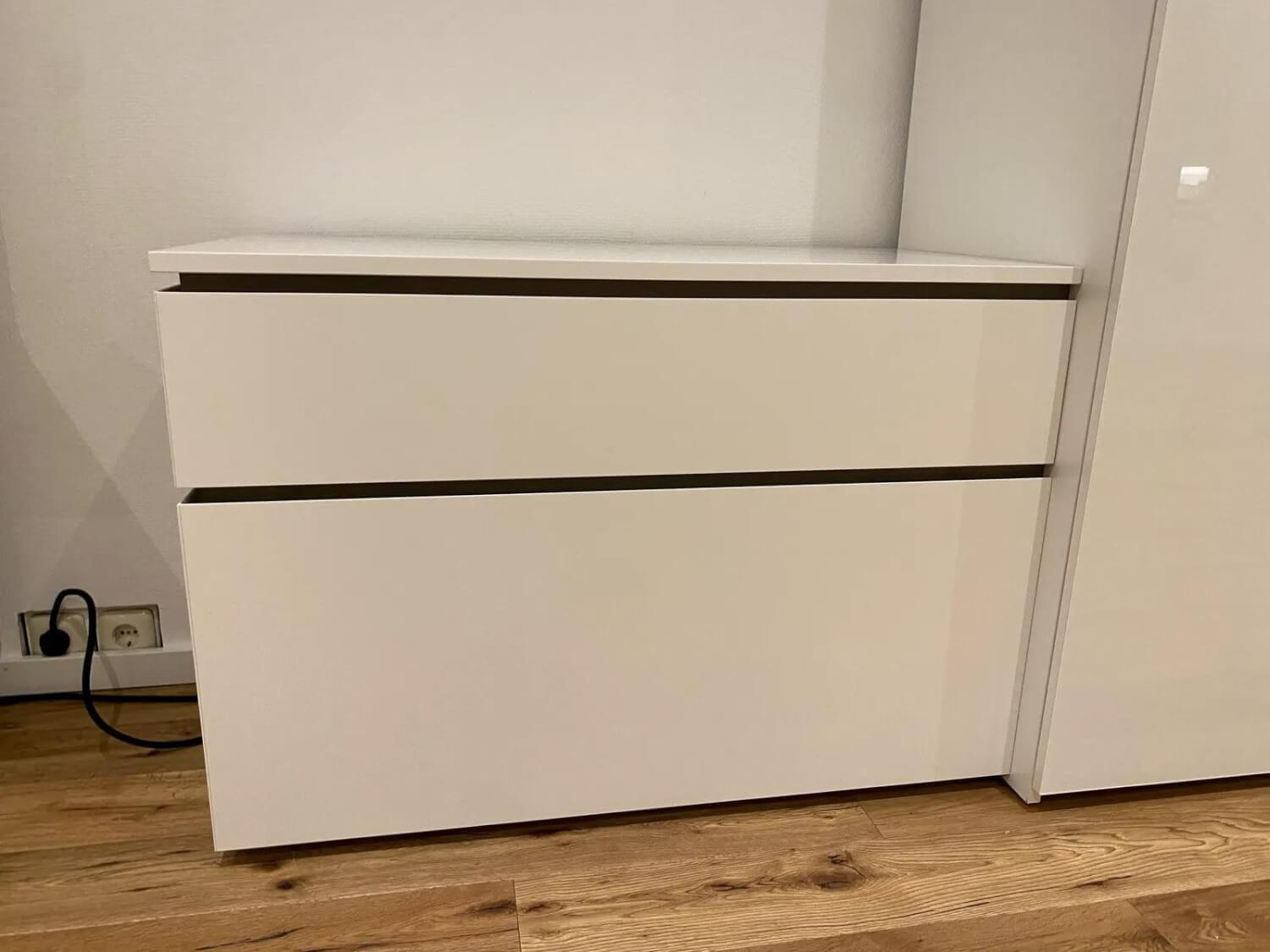 Interlübke - Schrank Collect Plus Lack Matt Und Klarglas Optiwhite Schneeweiß Inklusive Sideboard Just Cube - 6