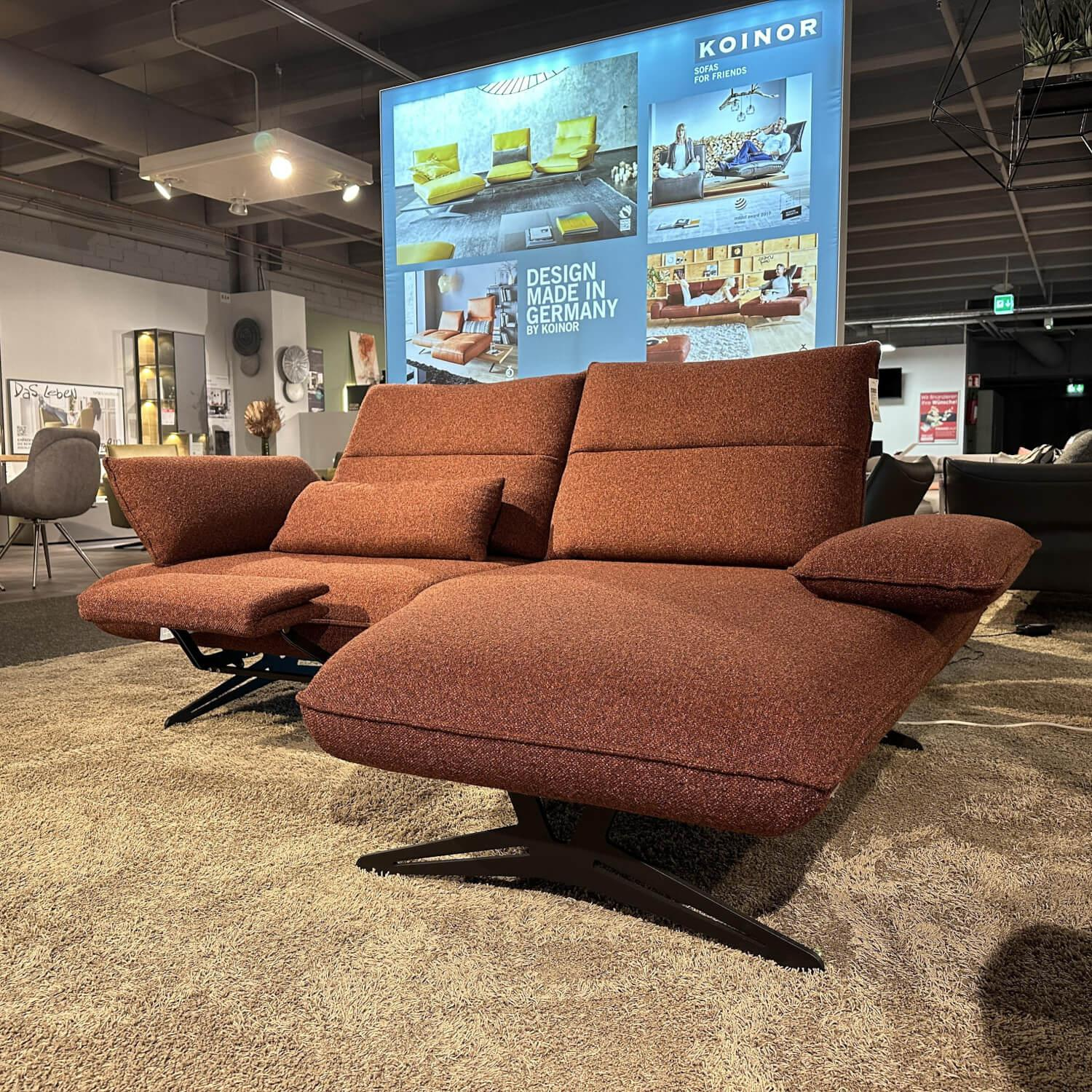 Koinor - Ecksofa Caio Stoff 16 Luando 39 Rot Metallkufe Schwarz Matt Mit Funktionsrücken Und Sitztiefenverstellung - 6