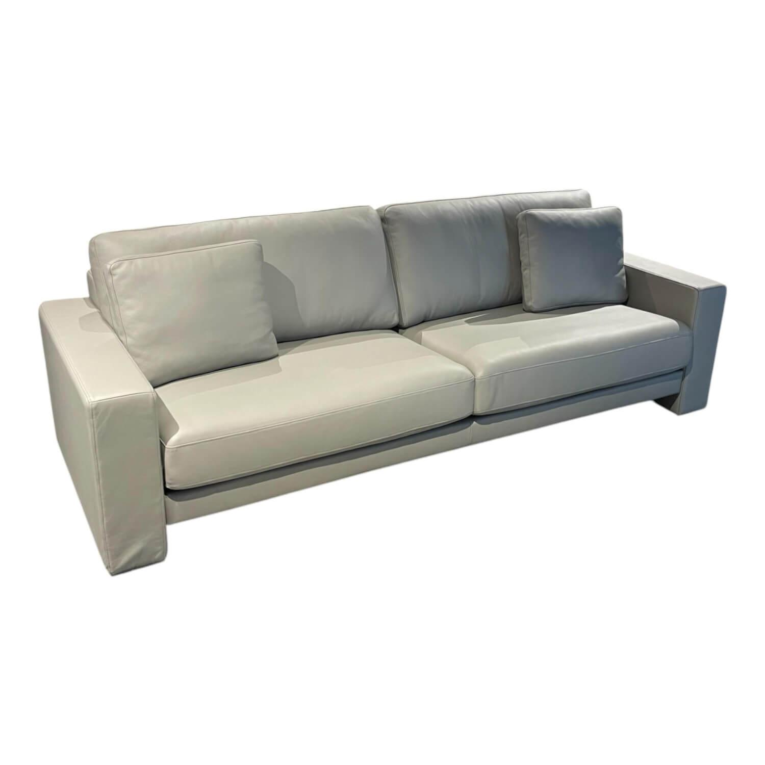 Rolf Benz - Sofa Ego Leder 38 101 Hell Steingrau Grau - 1