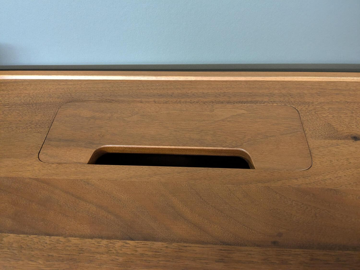 Jori - Sekretär JR-d101 Nussbaum mit Lederauflage Vege Black - 6