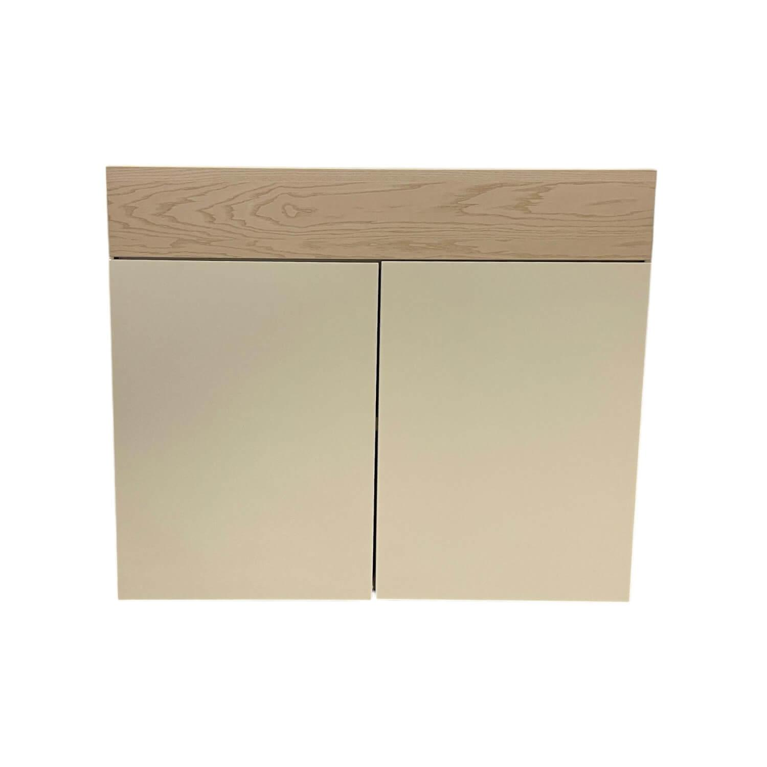 Hülsta - Kommode Multi R Lack Cremeweiß Absetzung Esche Natur Abdeckplatte Glas Cremeweiß - 1
