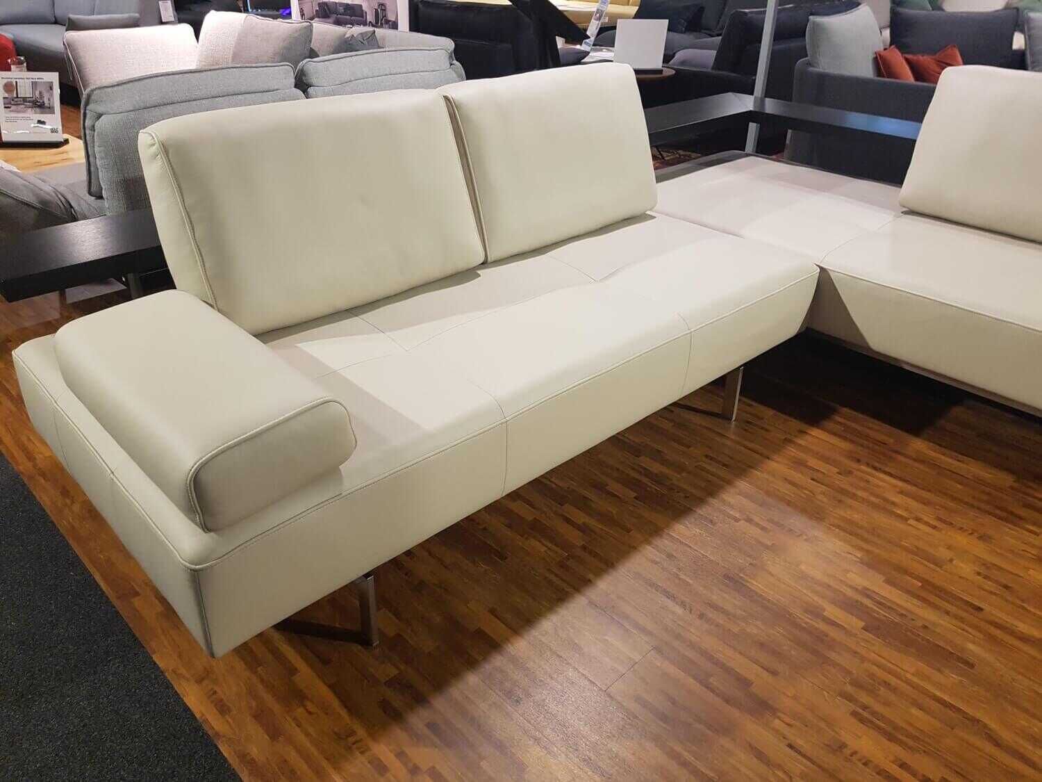 Rolf Benz - Ecksofa Dono Nappaleder Grau Beige Sonderedition - 15