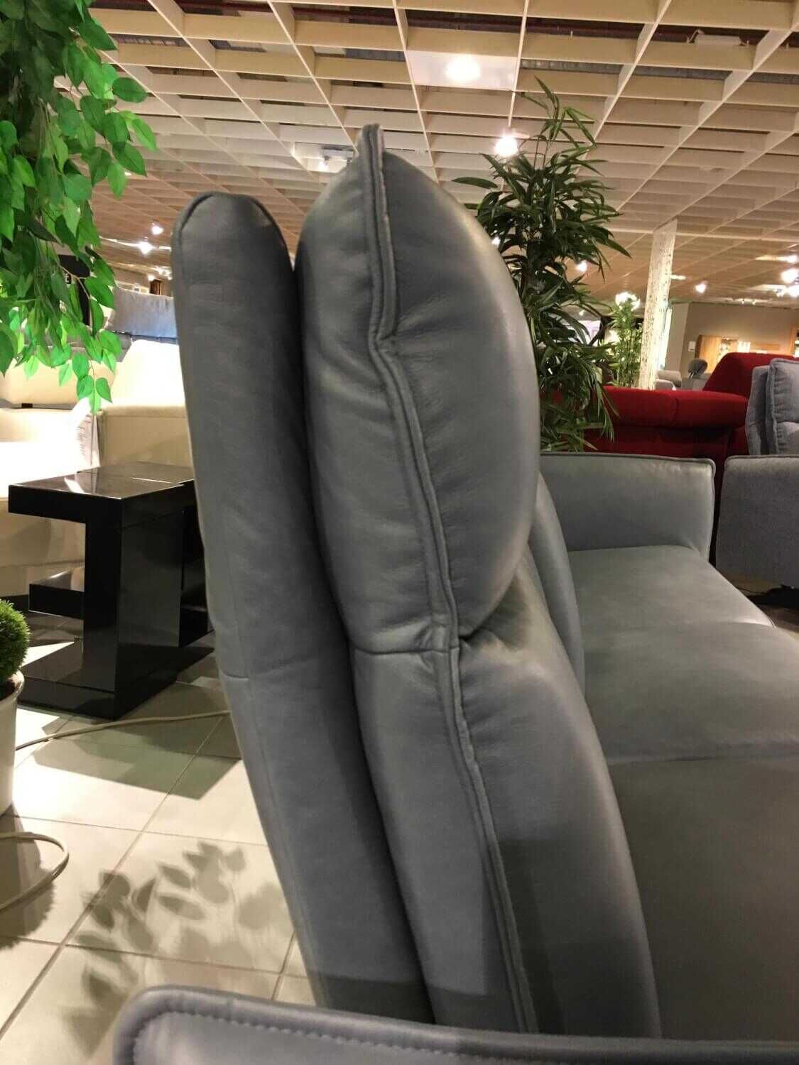 PM Oelsa - Relax-Sofa Costa Brava Leder E Steel Blau mit zweiseitiger Relaxfunktion - 13