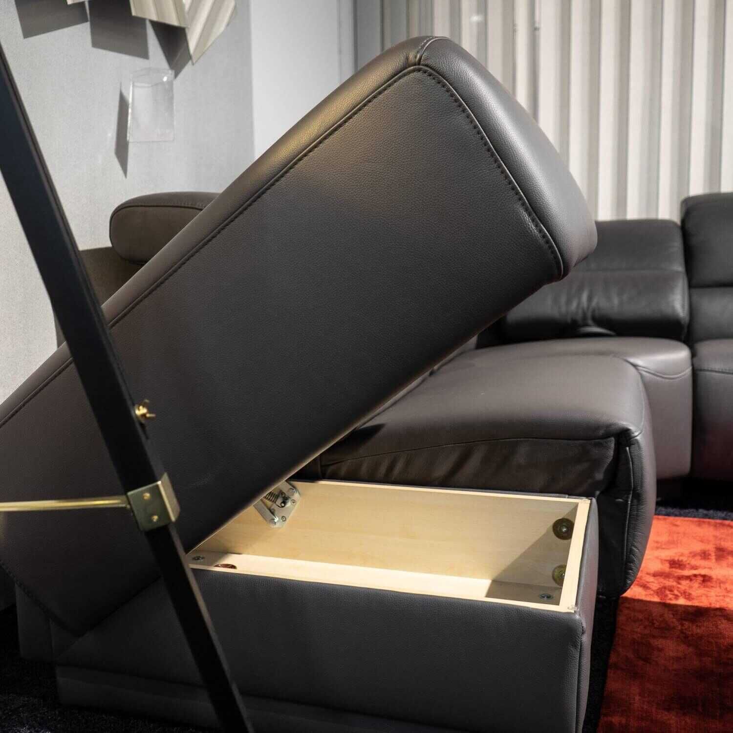 Couch Liva Hillary Hocker Relax-Eckteil 2-Sitzer Element Leder 24