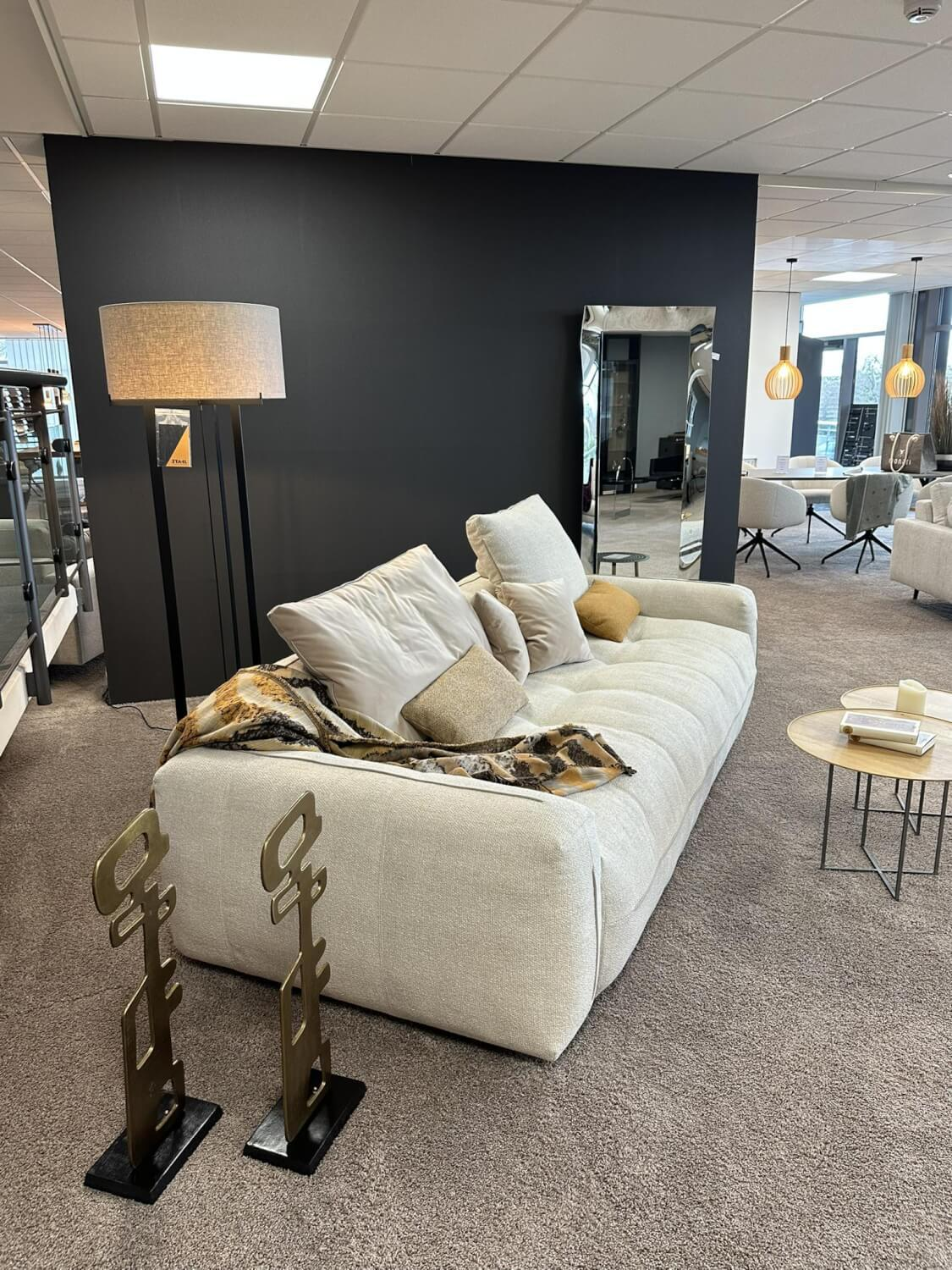 Rolf Benz - Sofa Moyo Stoff 24.159 Kieselgrau Grau Keder Seidengrau Grau Mit 6 Kissen Und 1 Plaid - 5