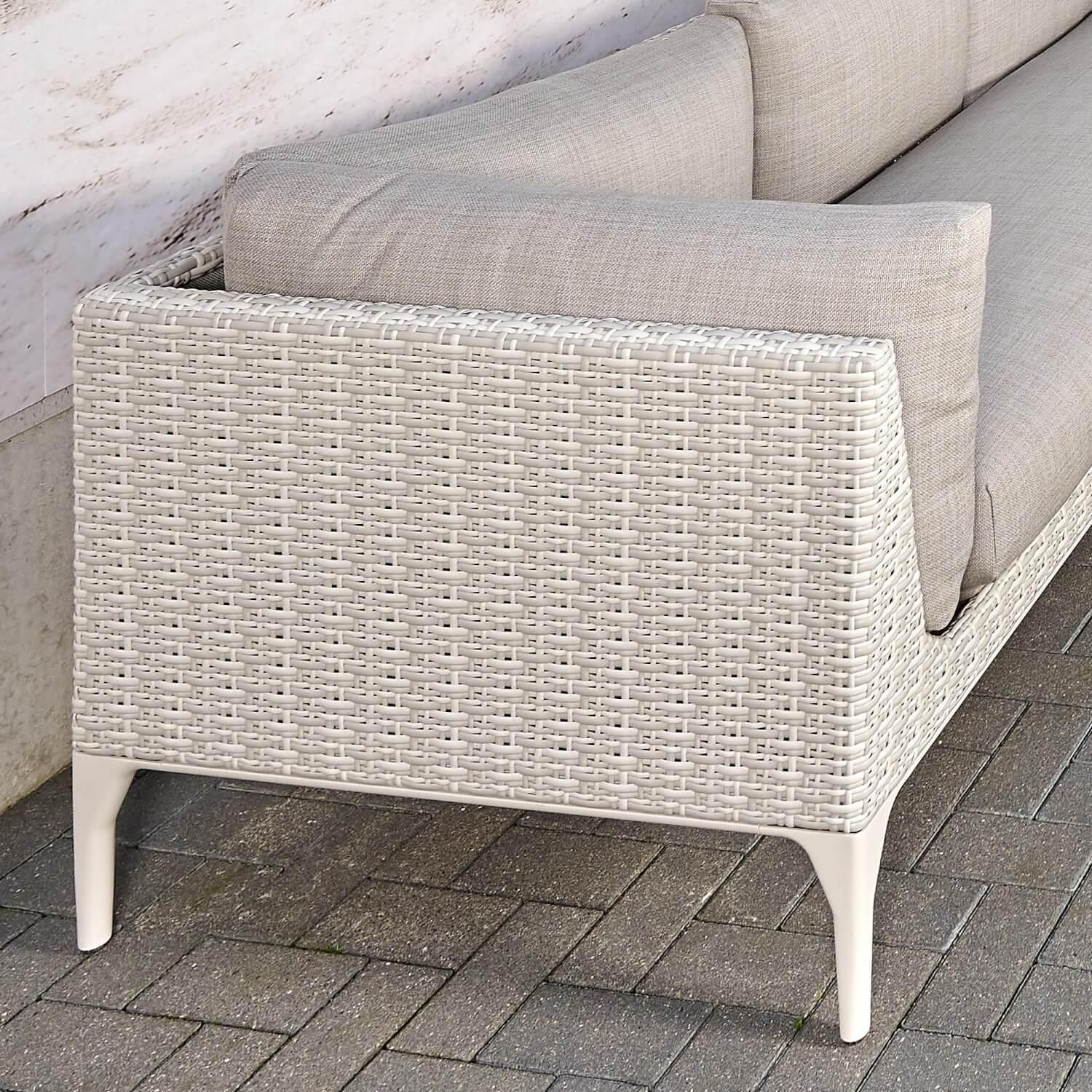 DEDON - Sofa-Kombination MU Bezug Stoff Linen Warm-Grey Geflecht Accona Gestell Lipari - 6