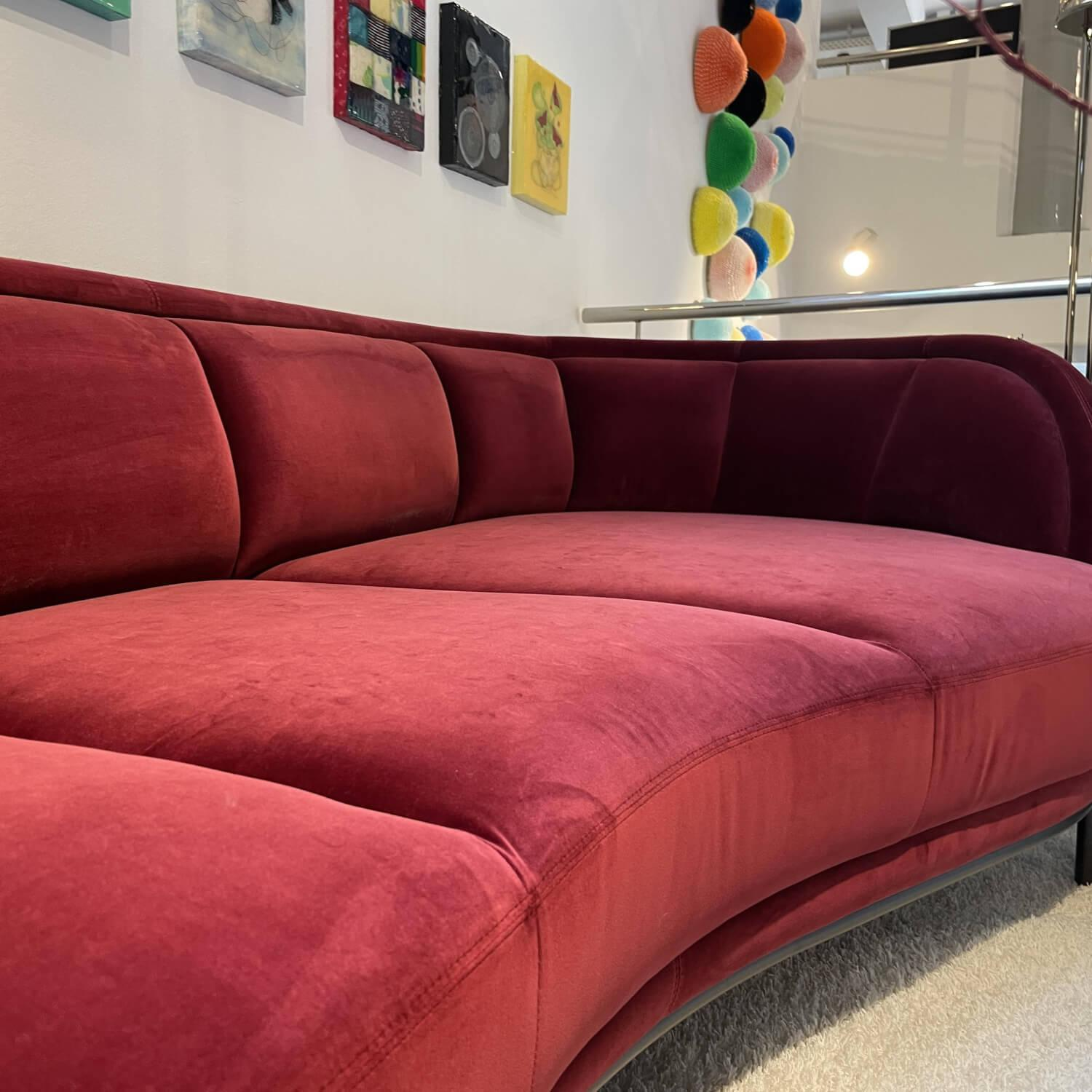 Wittmann - Sofa Vuelta Lounge Velour Brodeaux Füße Pulverbeschichtet Bronze - 2