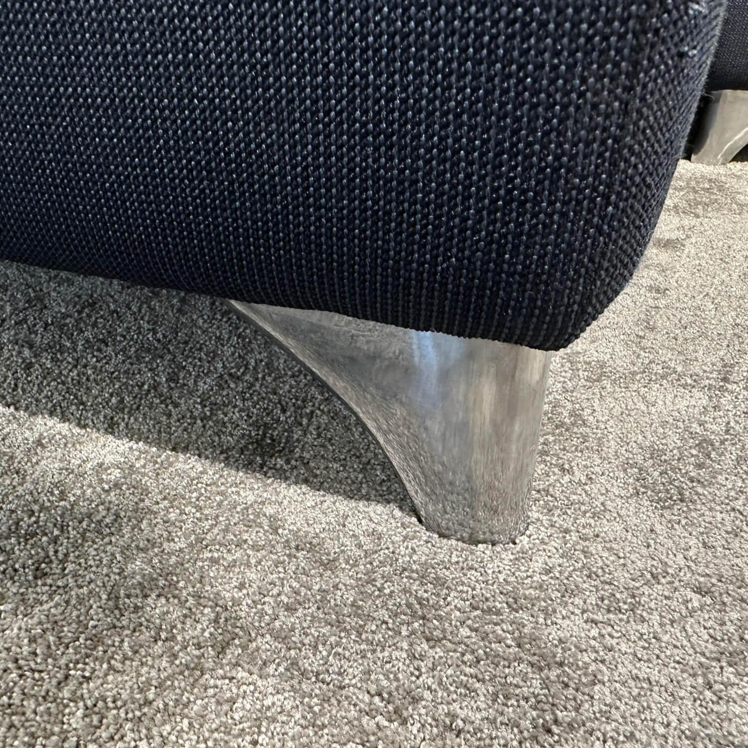 W. Schillig - Ecksofa 15278 Taoo Inkl Funktionshocker Mit Rollen Stoff W61/28 Blau Metallfuß Glänzend - 2
