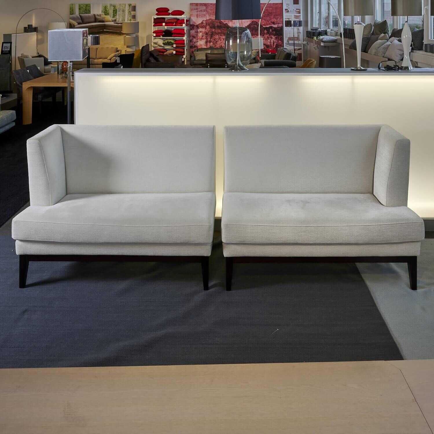 Bielefelder Werkstätten - 2er-Set Sofa Polo Dining Stoff Sienna BW1717-171 Grau Beige - 2