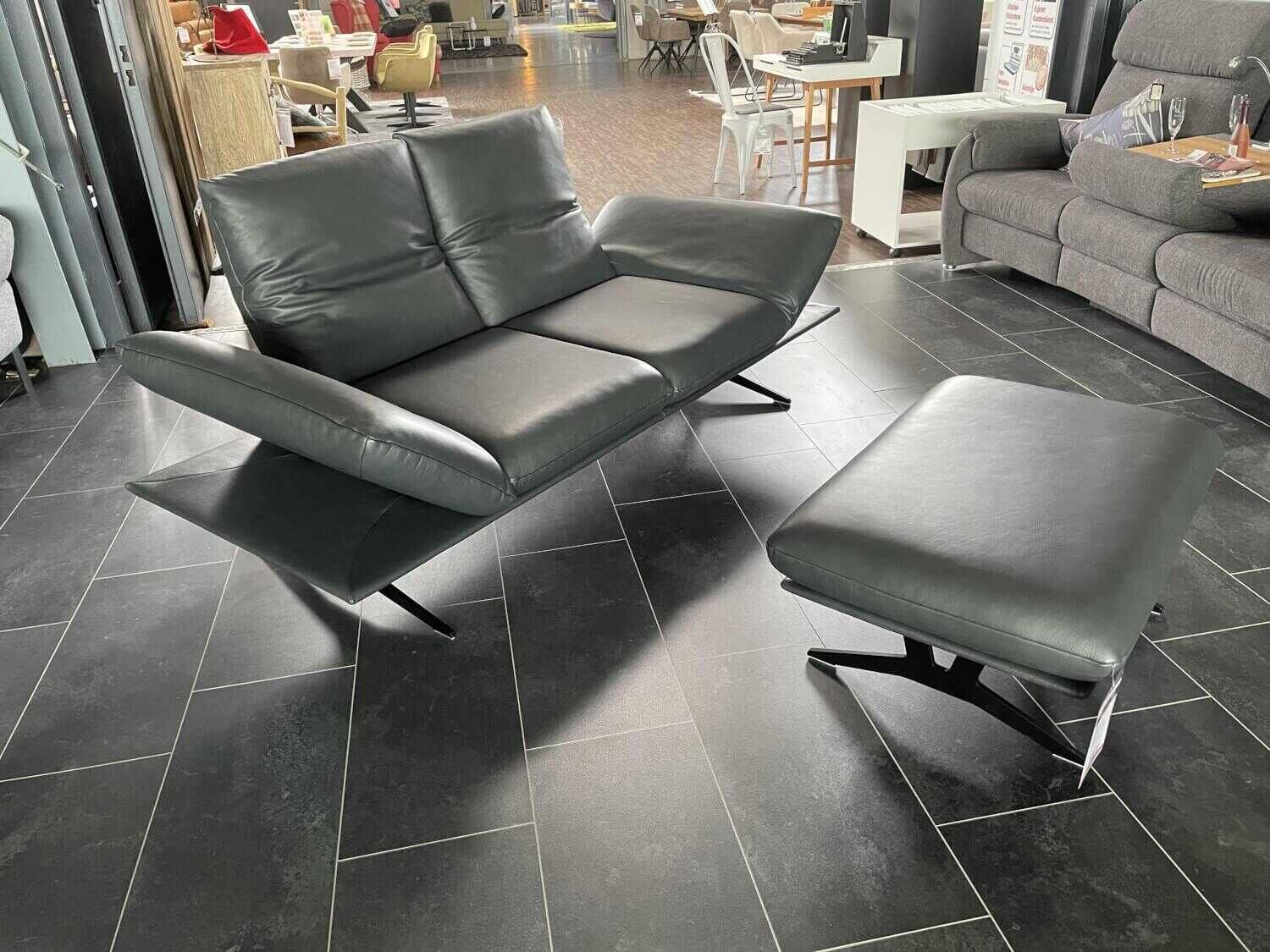 koinor-sofa-francis-leder-c-classic-pepper-grau-fu-C3-9F-schwarz-mit-hocker-1b5b9fd07cf9yHVAoxjGw8dxD Koinor - Sofa Francis Leder C Classic Pepper Grau Fuß Schwarz mit Hocker - 1