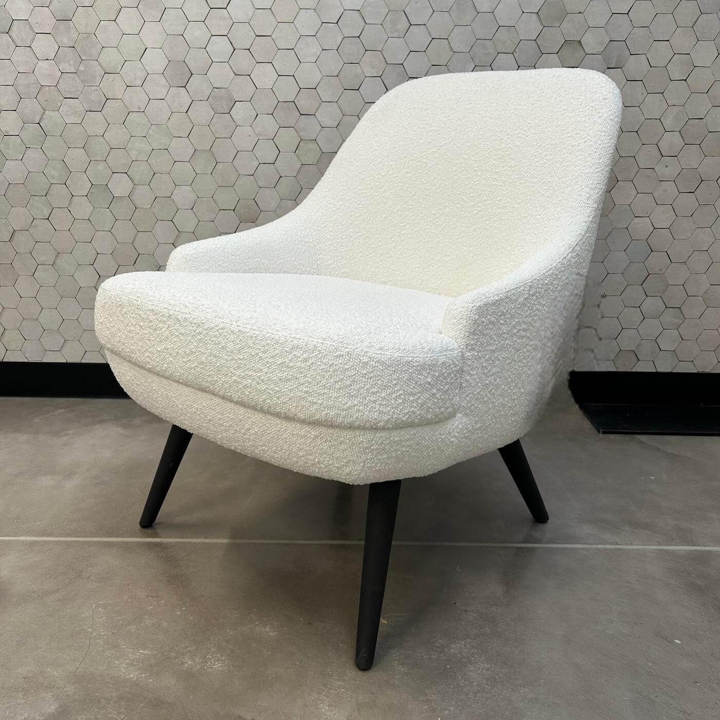 Walter Knoll - Sessel 375 10 Stoff Sonderstoff Creme Weiß Beige Gestell Massivholz Eiche Schwarz Geflammt Geölt - 8