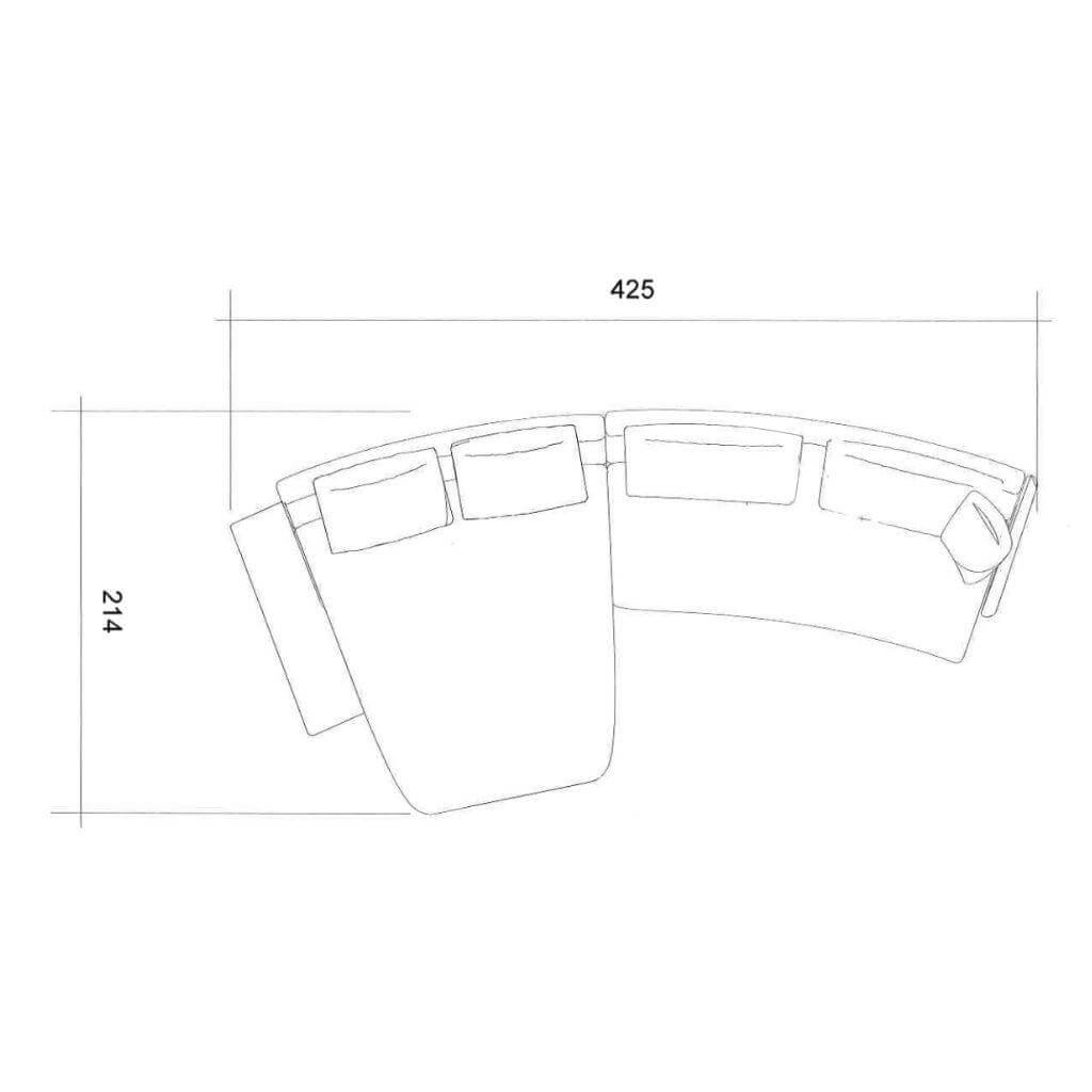 Walter Knoll - Ecksofa Tama Stoff Namib Oryx Beige Armlehne Leder Coffee Schwarz Füße Nussbaum Geölt Inkl. Ablage Links Leder Coffee Schwarz Gestell Bronze - 8