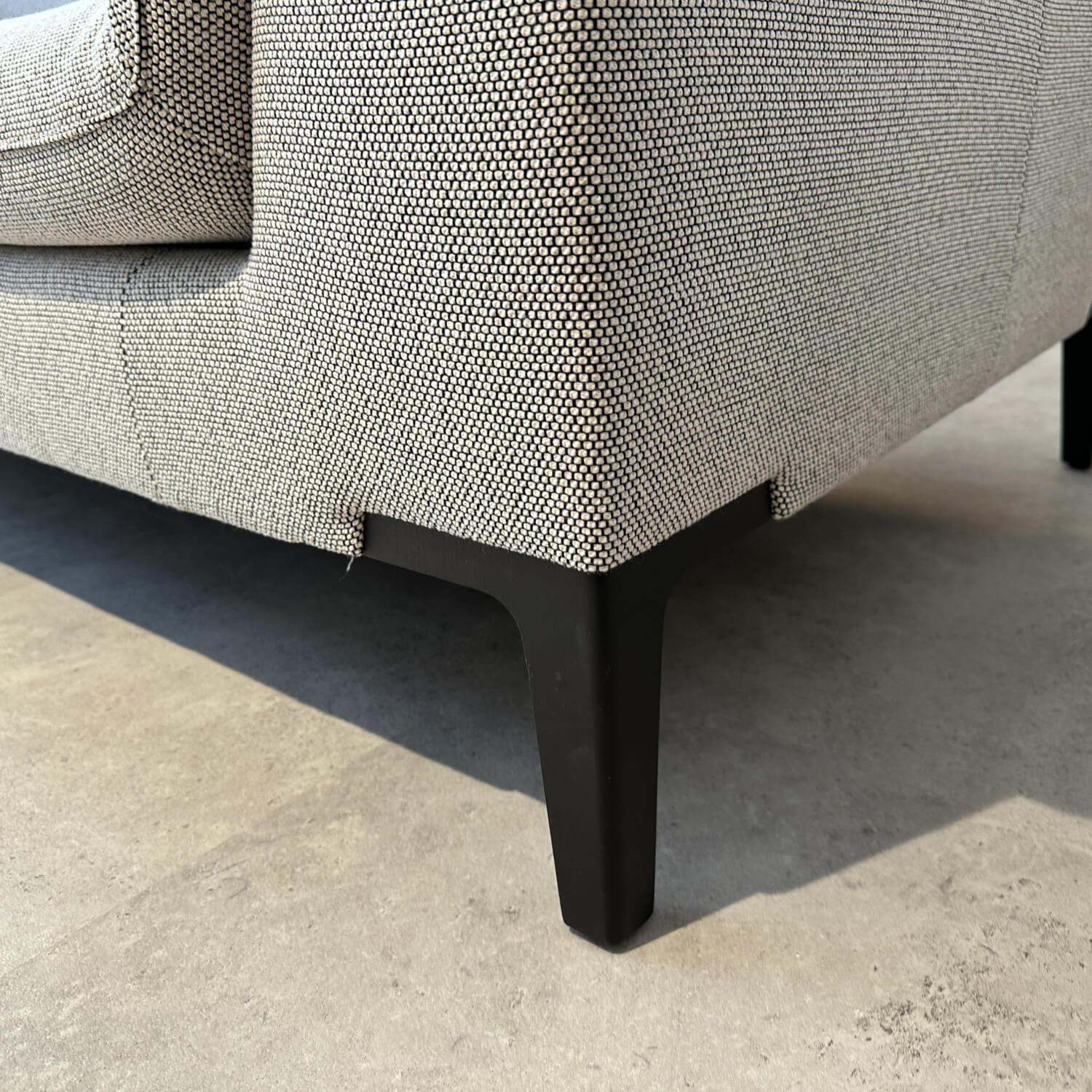 Durlet - Sofa Manta Stoff Rohi Opera Pepper 01457 37 Grau Füße Schwarz - 6