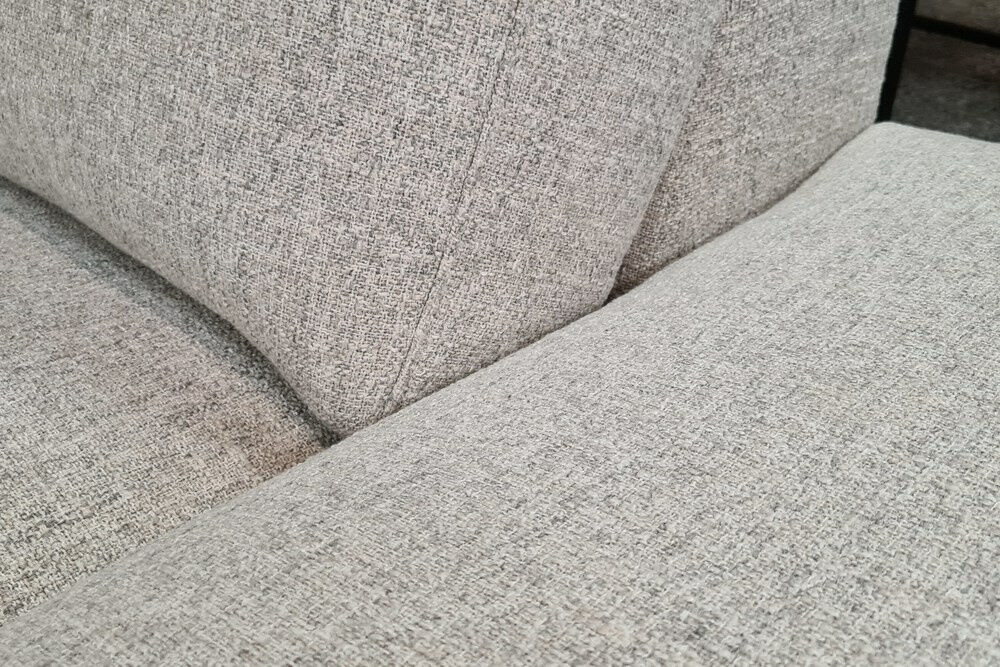 Natura - Ecksofa Princeton Stoff Oasis 196 Shell Grau Eiche Geölt mit Kopfstütze - 3