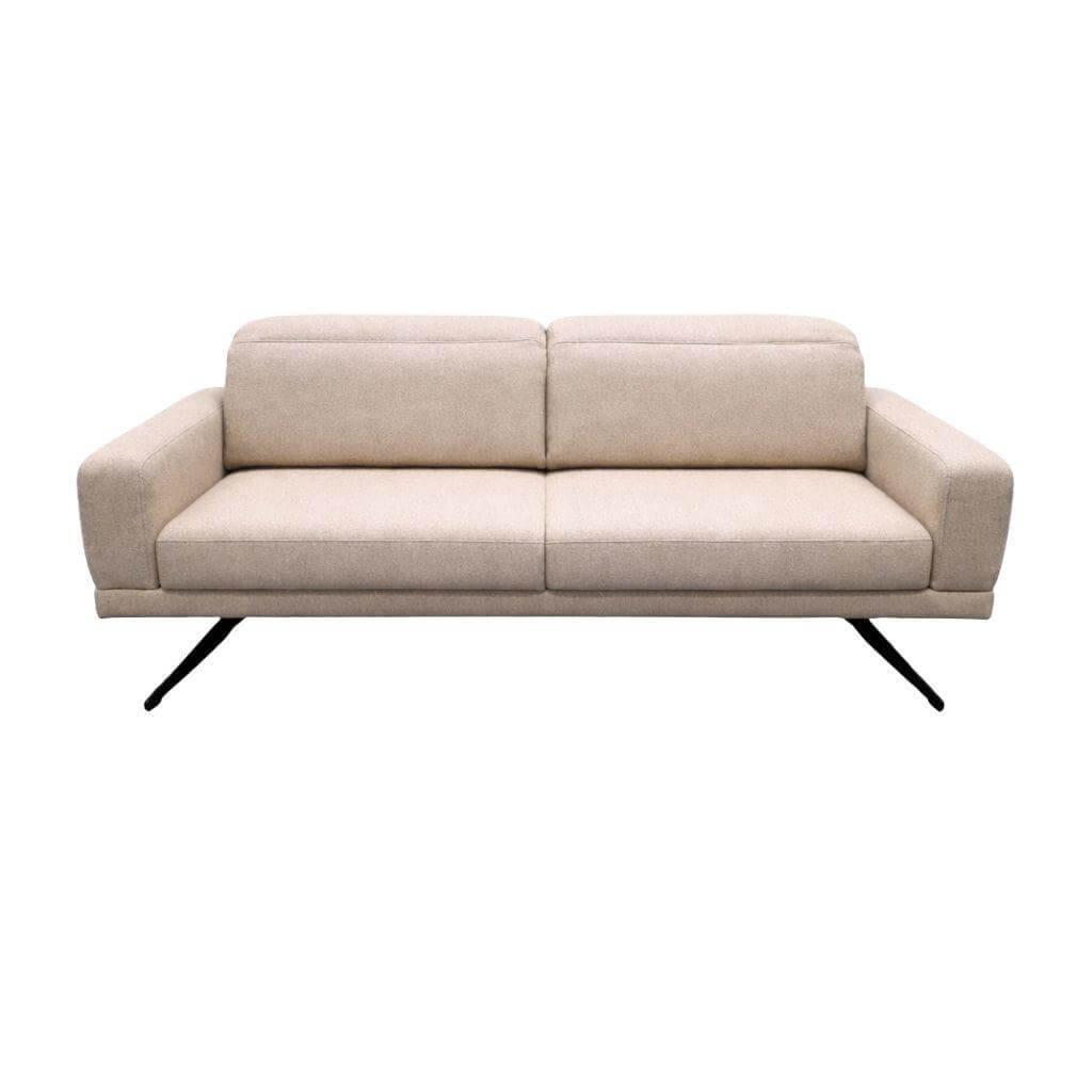 Casada - Sofa 3-Sitzer 1565 Stoff 20 Q2 Eden Gris Beige Gestell Metallkufen Anthrazit Pulverbeschichtet - 1