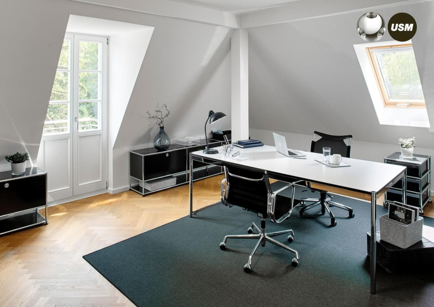 USM Haller - Tisch Kunstharz Perlgrau 175x75 in Kooperation mit designfunktion - 5