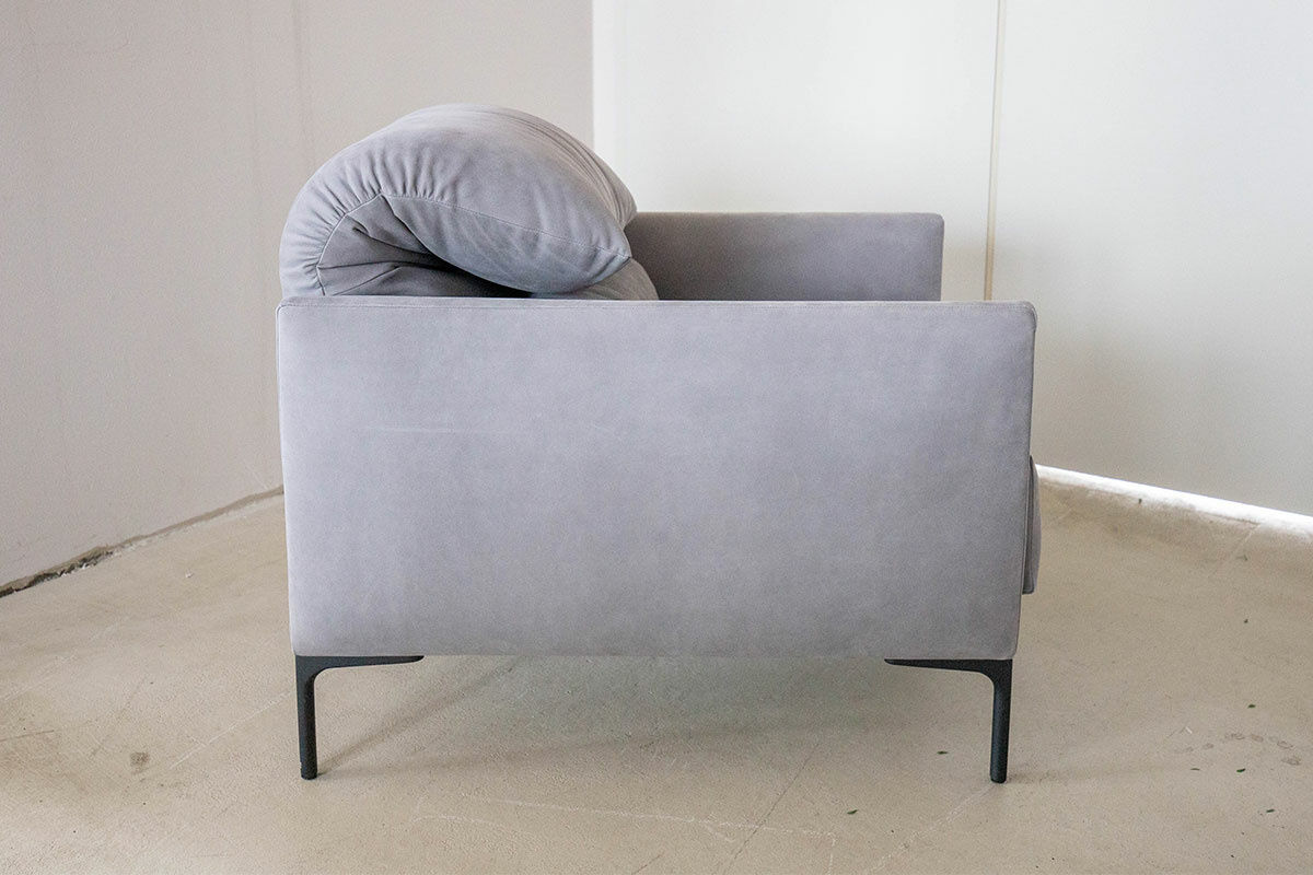 COR - Sessel Avalanche Leder 682 Elefantengrau Füße Schwarz - 2