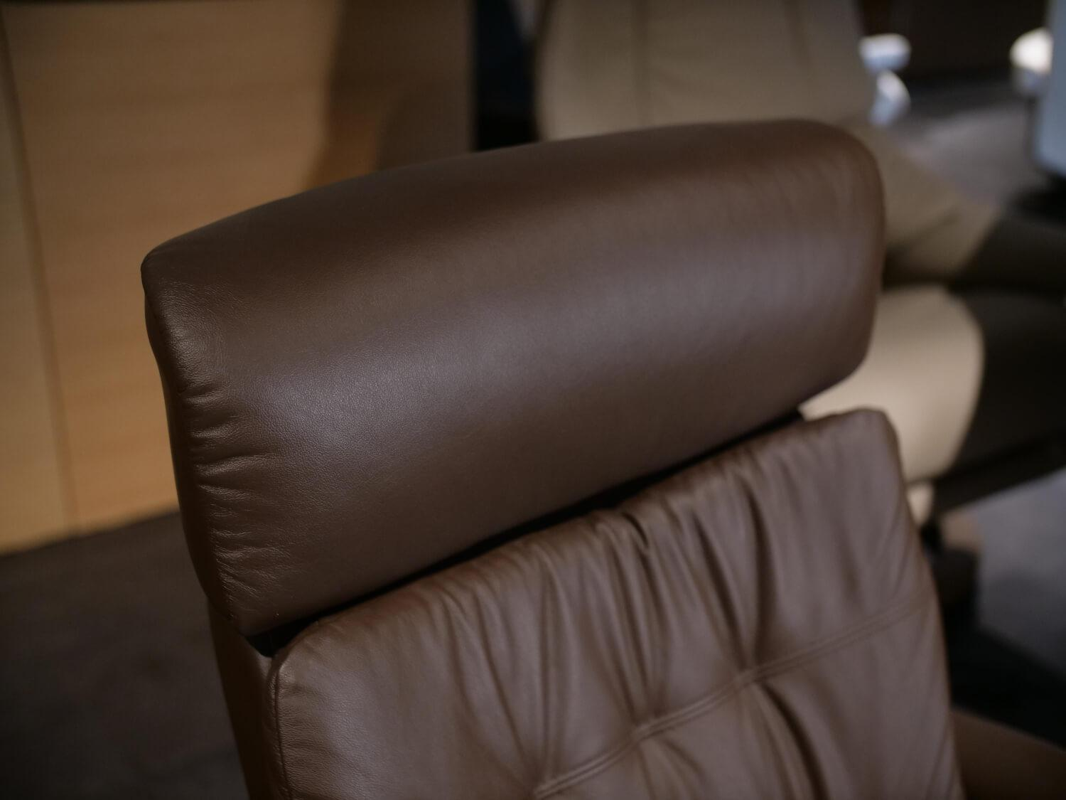 Stressless - Sessel Erik S Mit Hocker Bezug Leder 094 Plaoma Espresso Braun Gestell Classic Holzfarbe Wenge Schwarz - 5