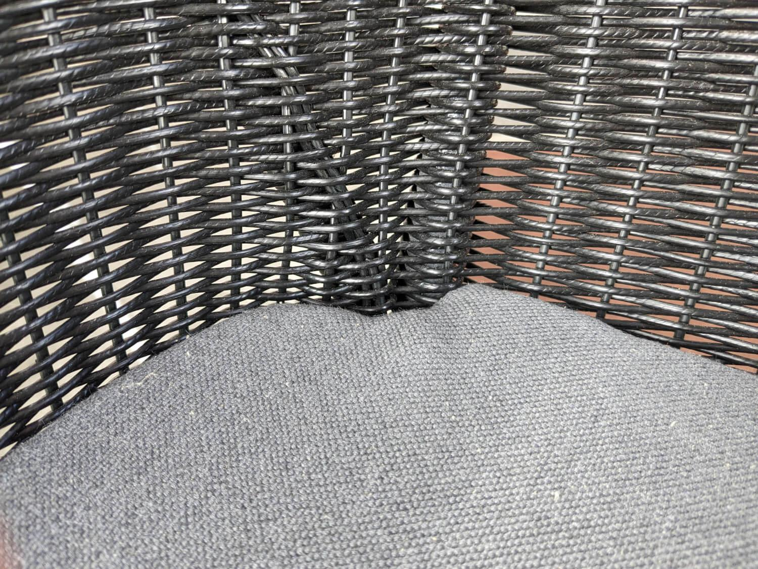 4er Set Outdoor-Sessel Breeze Cane -Line Faser Natte Grau Aluminium