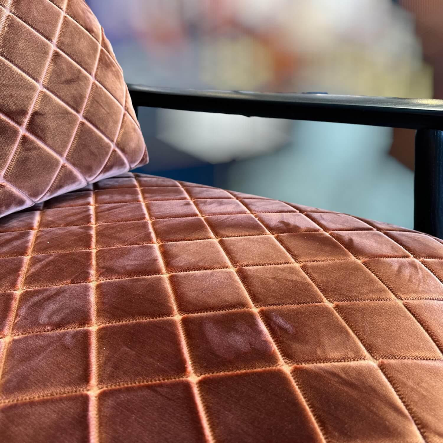 Bielefelder Werkstätten - Sessel Gatsby Stoff JAB Viscount JA3017-061 Orange Braun Füße Holz Schwarz Gebeizt - 14