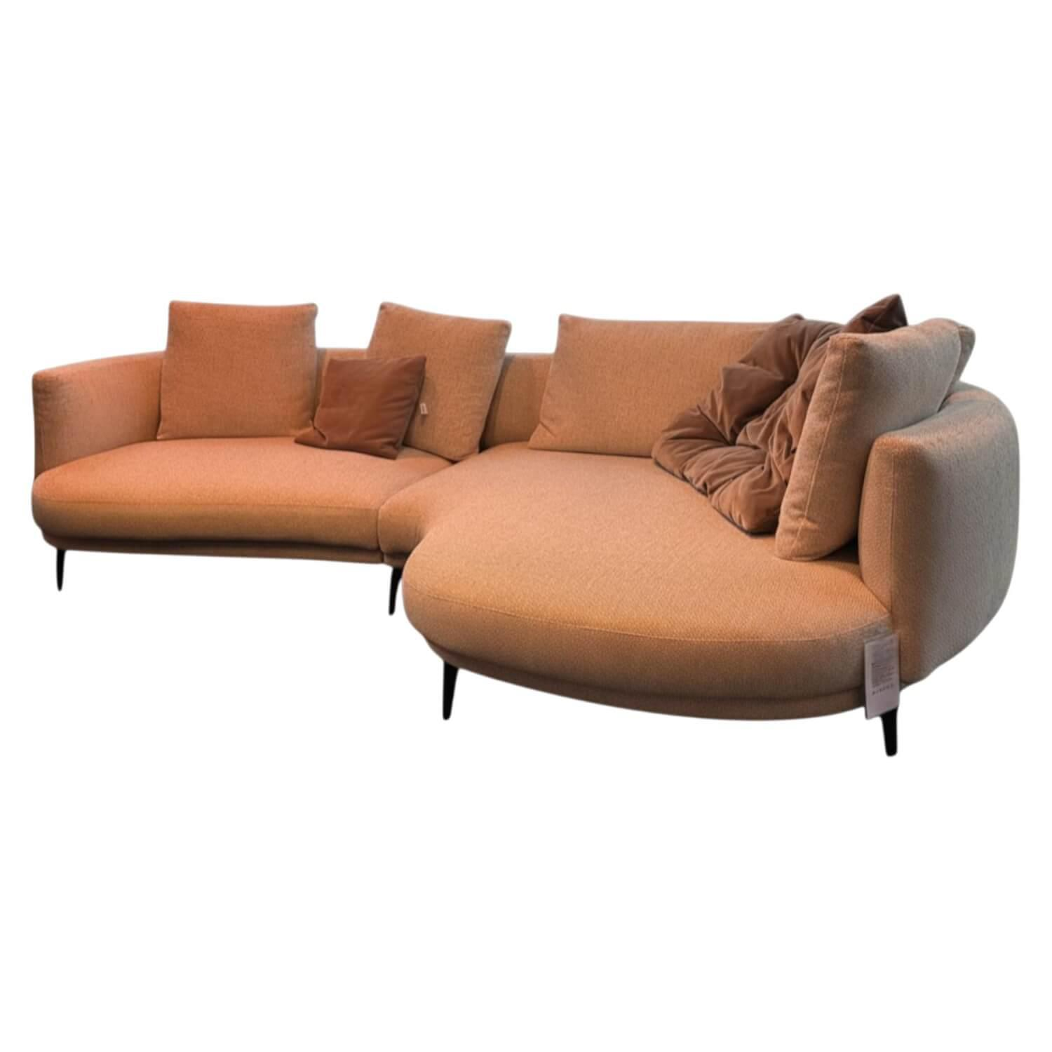 Walter Knoll - Wohnlandschaft Maaru Stoff Safire 0007 Champagne Hellgrau Gestell Bronze - 1