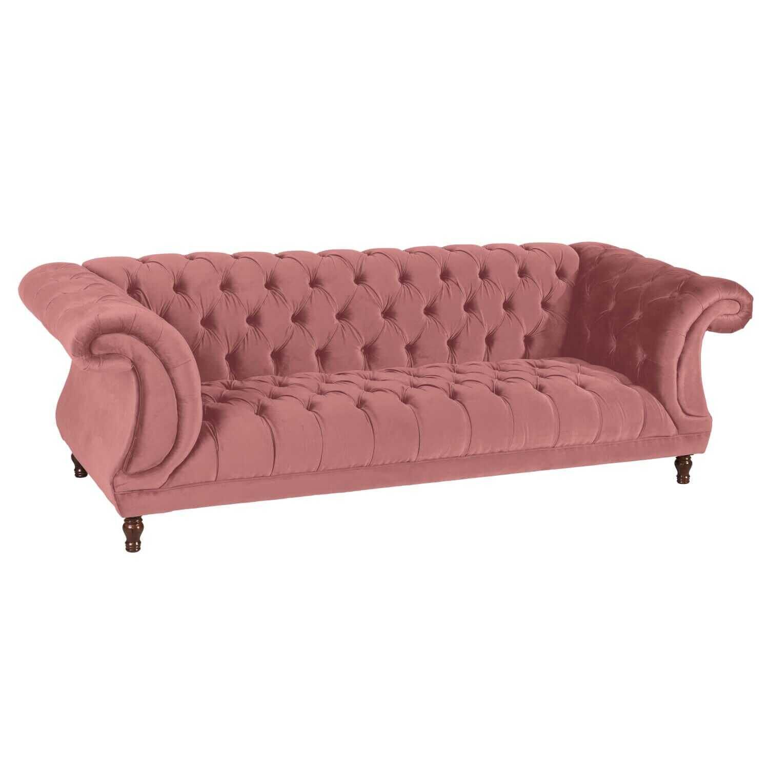 max-winzer-3-sitzer-sofa-ivette-samtvelours-ros-C3-A9-f-C3-BC-C3-9Fe-buche-nussbaum-schwarz-3e064fec310f Max Winzer - 3-Sitzer Sofa Ivette Samtvelours Rosé Füße Buche Nussbaum Schwarz - 1