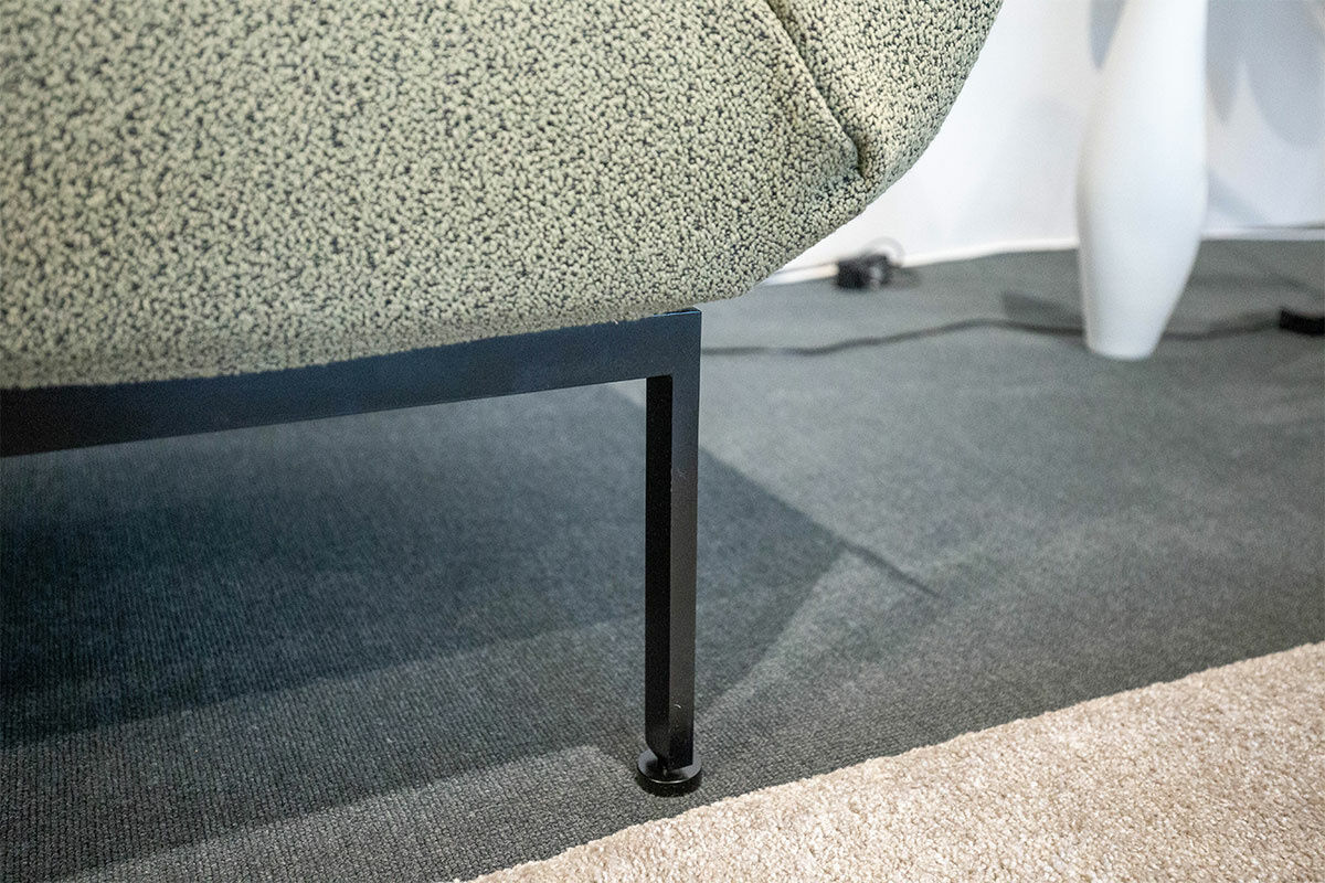 Brühl - Ecksofa Roro Medium Spring Stoff 5275-31 Hellgrün Gestell Verchromt Glänzend - 8