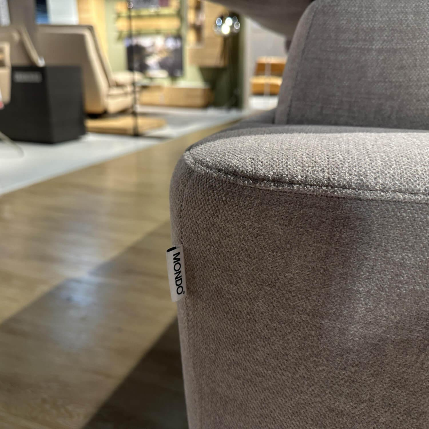 Mondo - Ecksofa Ensemble Shima Stoff Escana Naturel Beige Füße Metall 01BR Brushed - 2