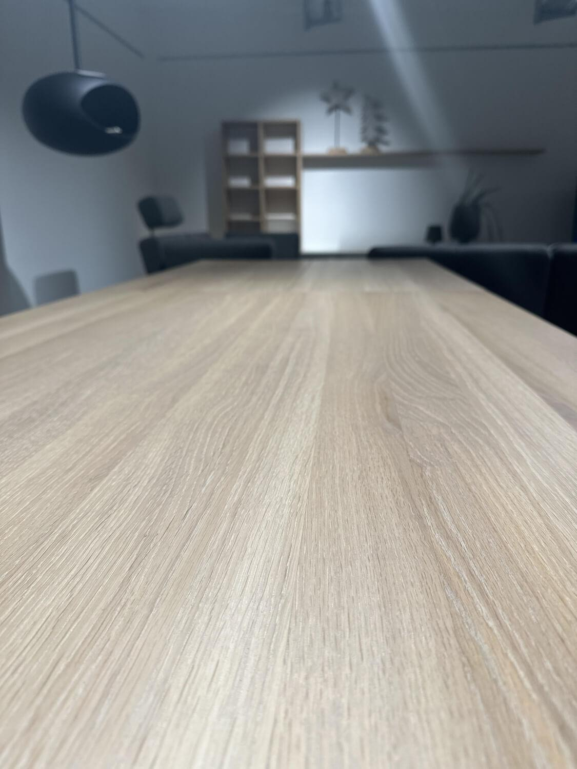 Team 7 - Esstisch Tak Eiche Naturöl Weiß Holzfuß Mit 100cm Auszug - 10