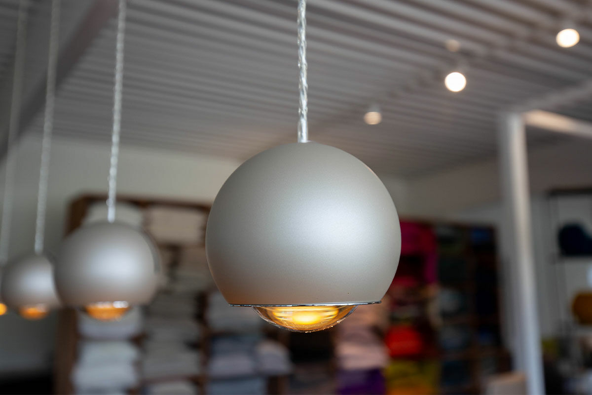 Lodes - Pendelleuchte Spider Sospensione Stahl Aluminium Verchromt Glaslinse Matt Champagne Creme - 3